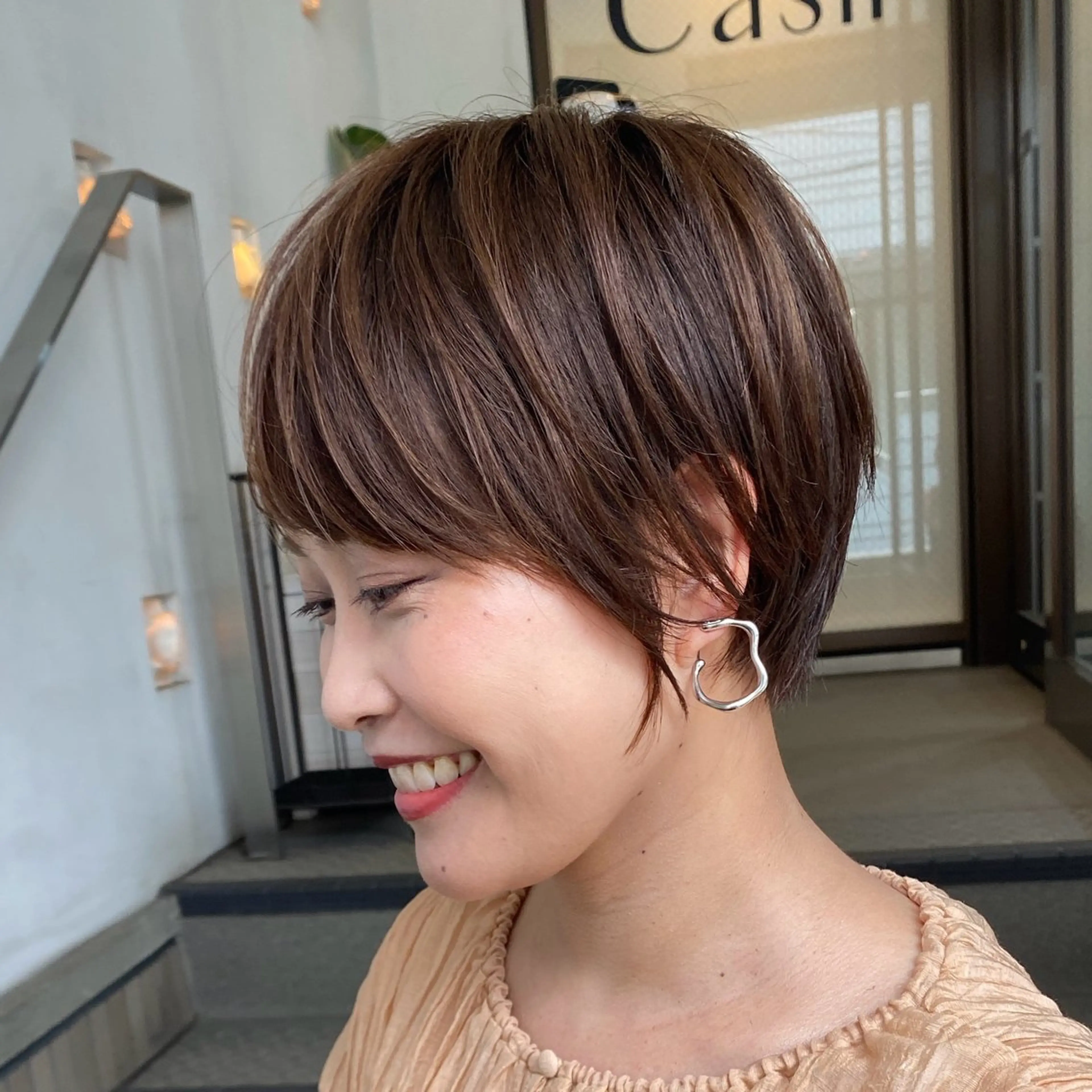 ショート カット ヘアカラー トリートメント ナカジマ ボブ/レイヤーのヘアスタイル