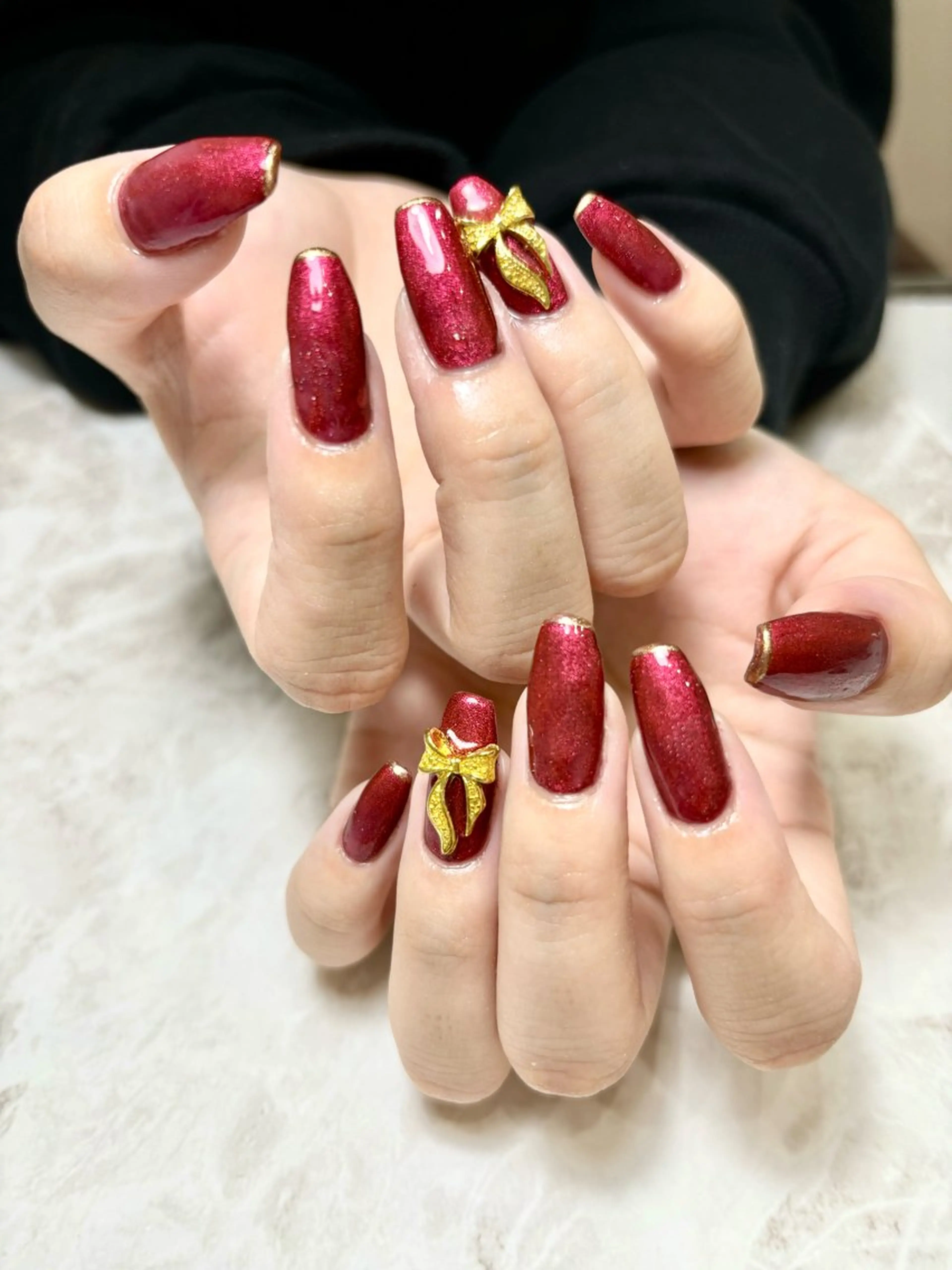 ネイル 赤色 PINO 安田のネイルデザイン