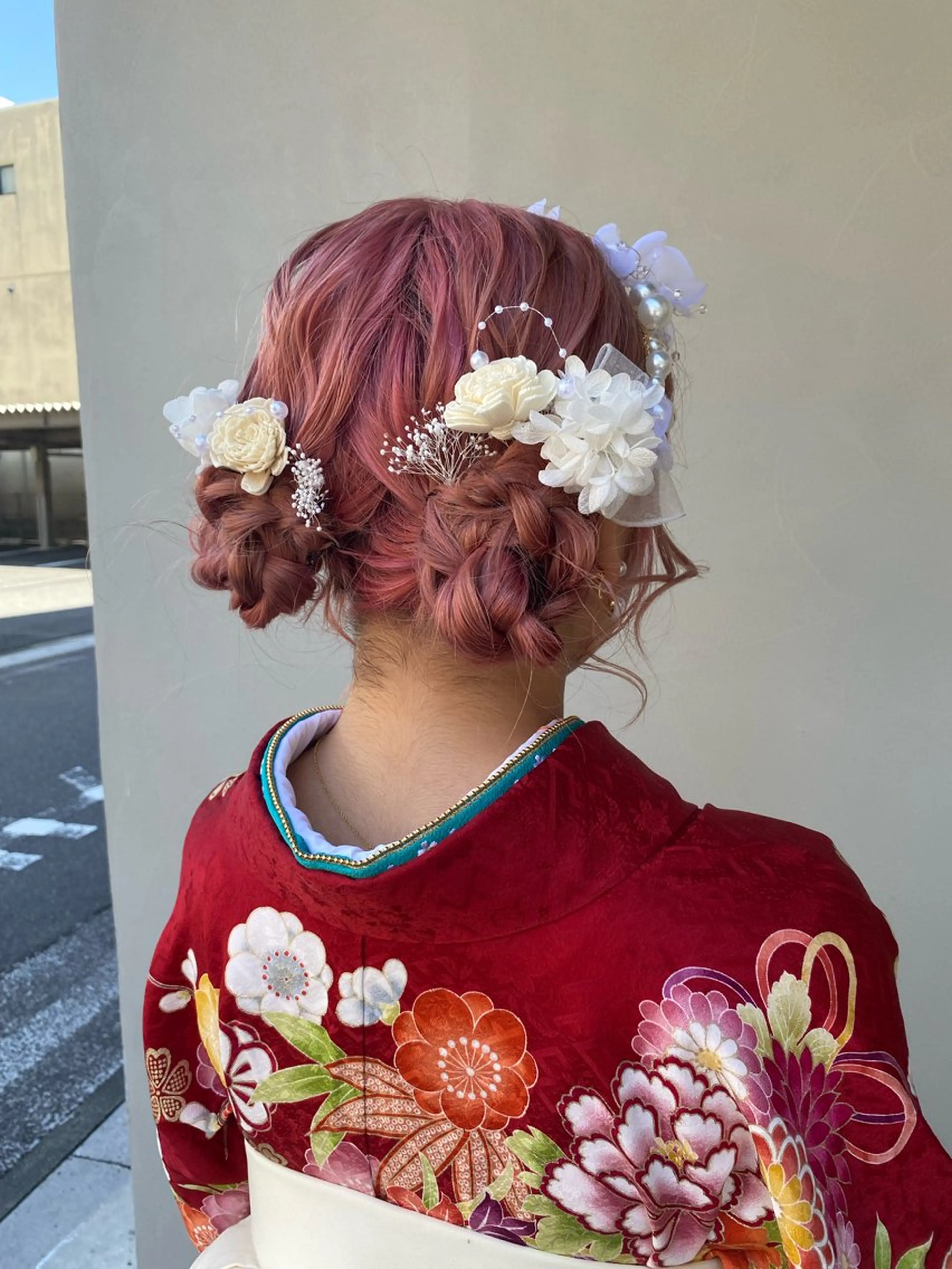 ヘアアレンジ akane/ 縮毛矯正/暖色のヘアスタイル