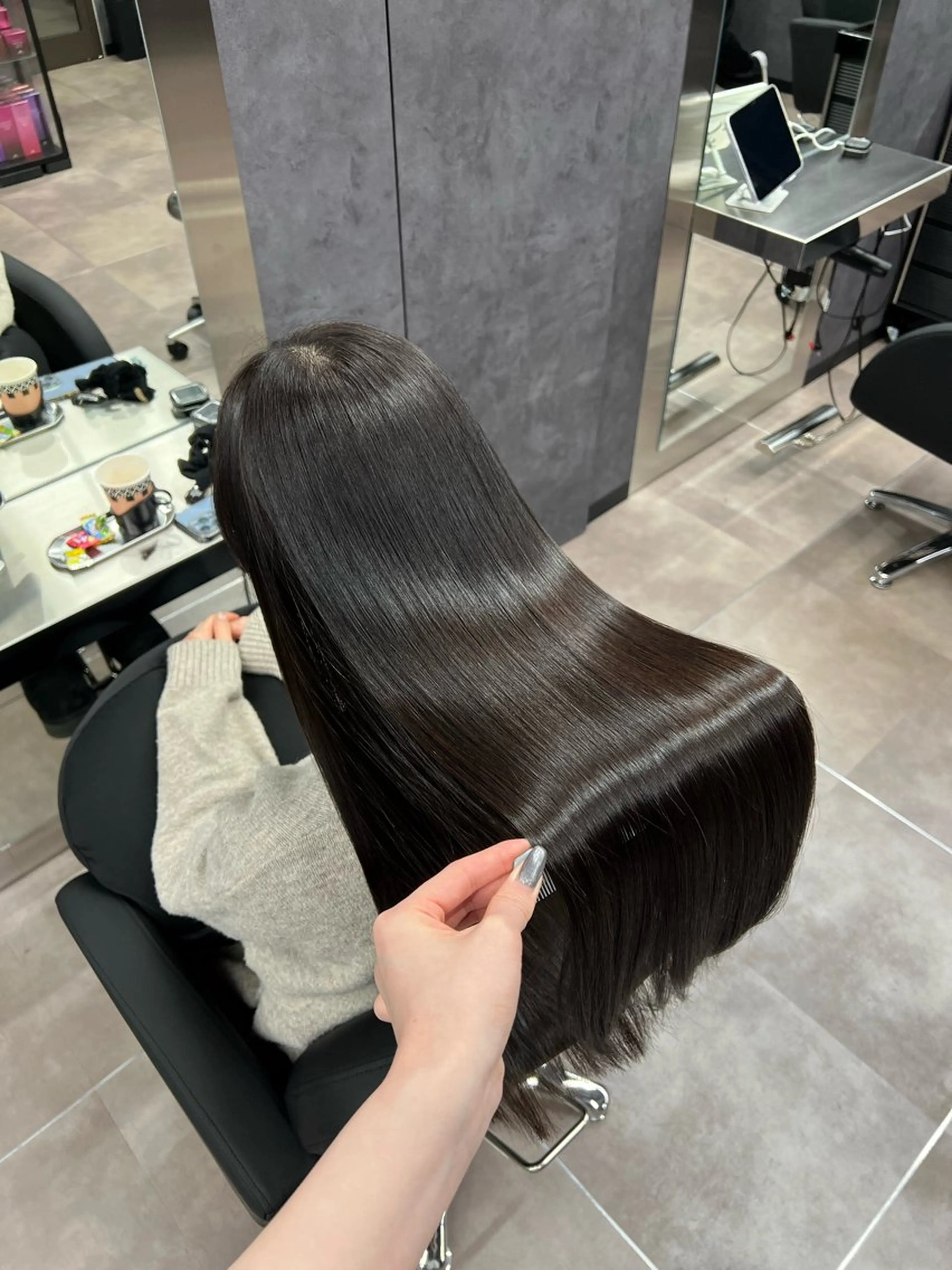 ロング カット ヘアカラー 縮毛矯正 トリートメント 🩶髪質改善/新宿 /saaya🩶のヘアスタイル