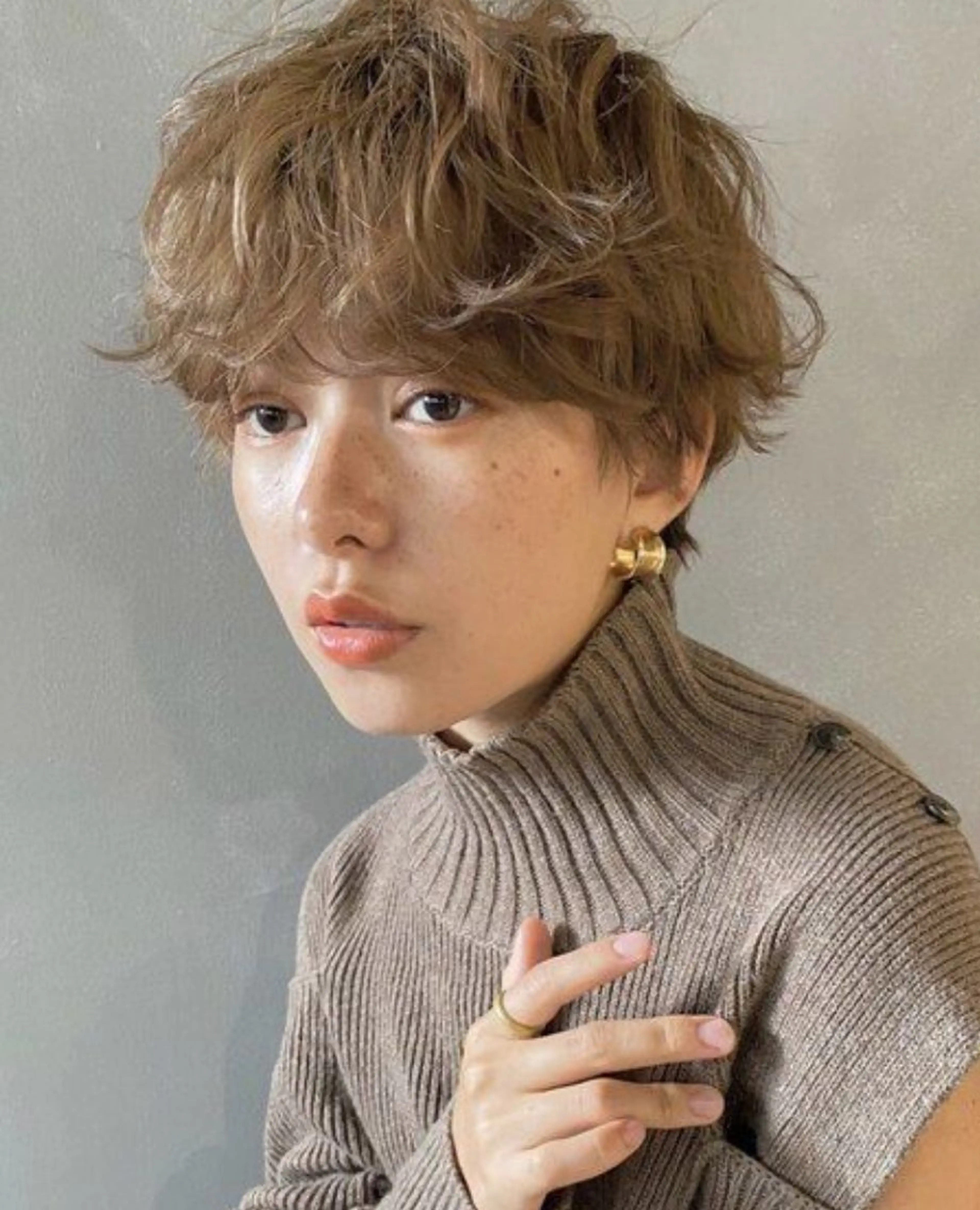 ショート パーマ ハイトーンボブ 💎凜💎のヘアスタイル