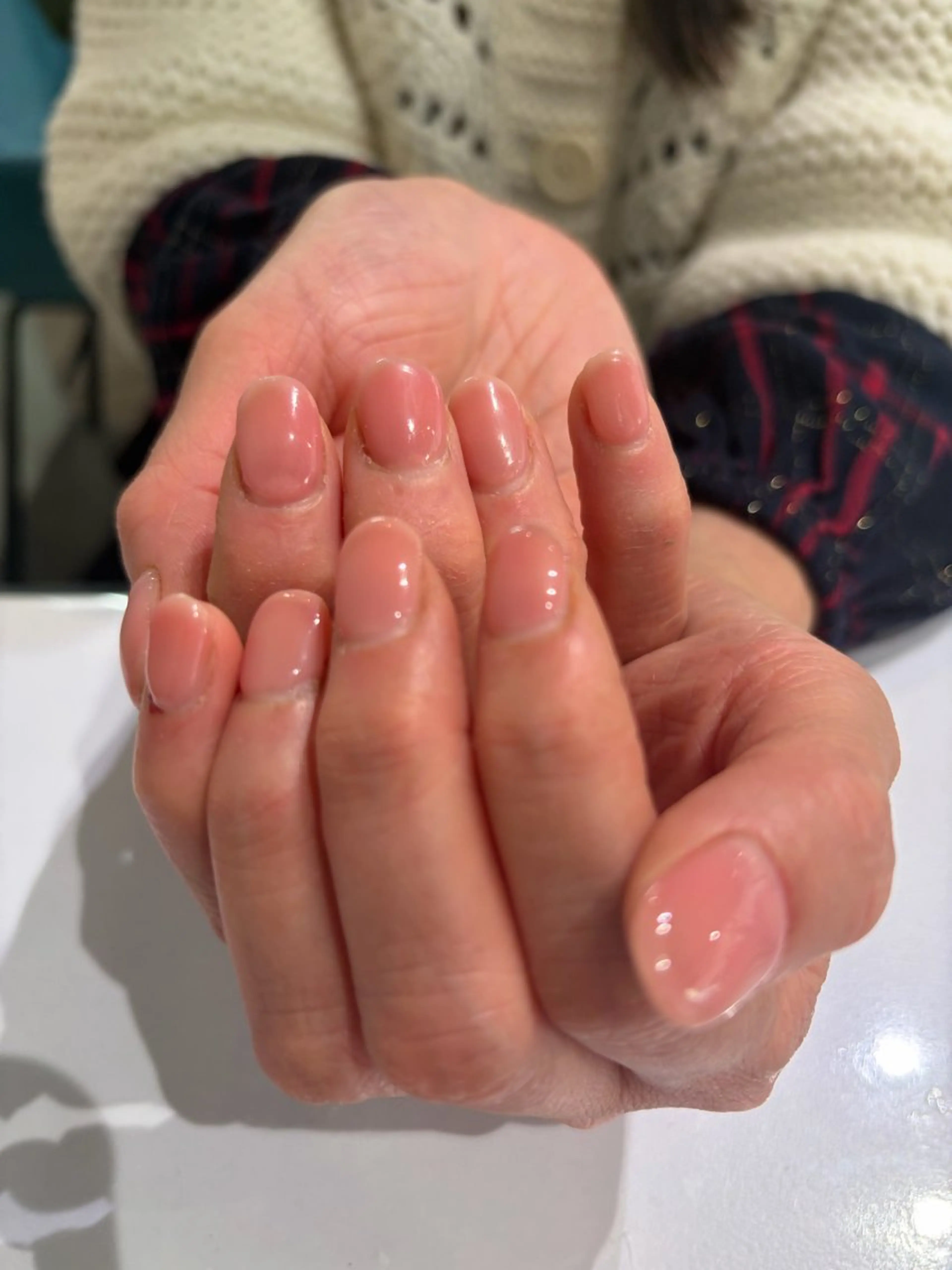 ネイル ワンカラーネイル ハンドネイル 派手髪ハイトーン💛 ネイル💅まりなのヘアスタイル