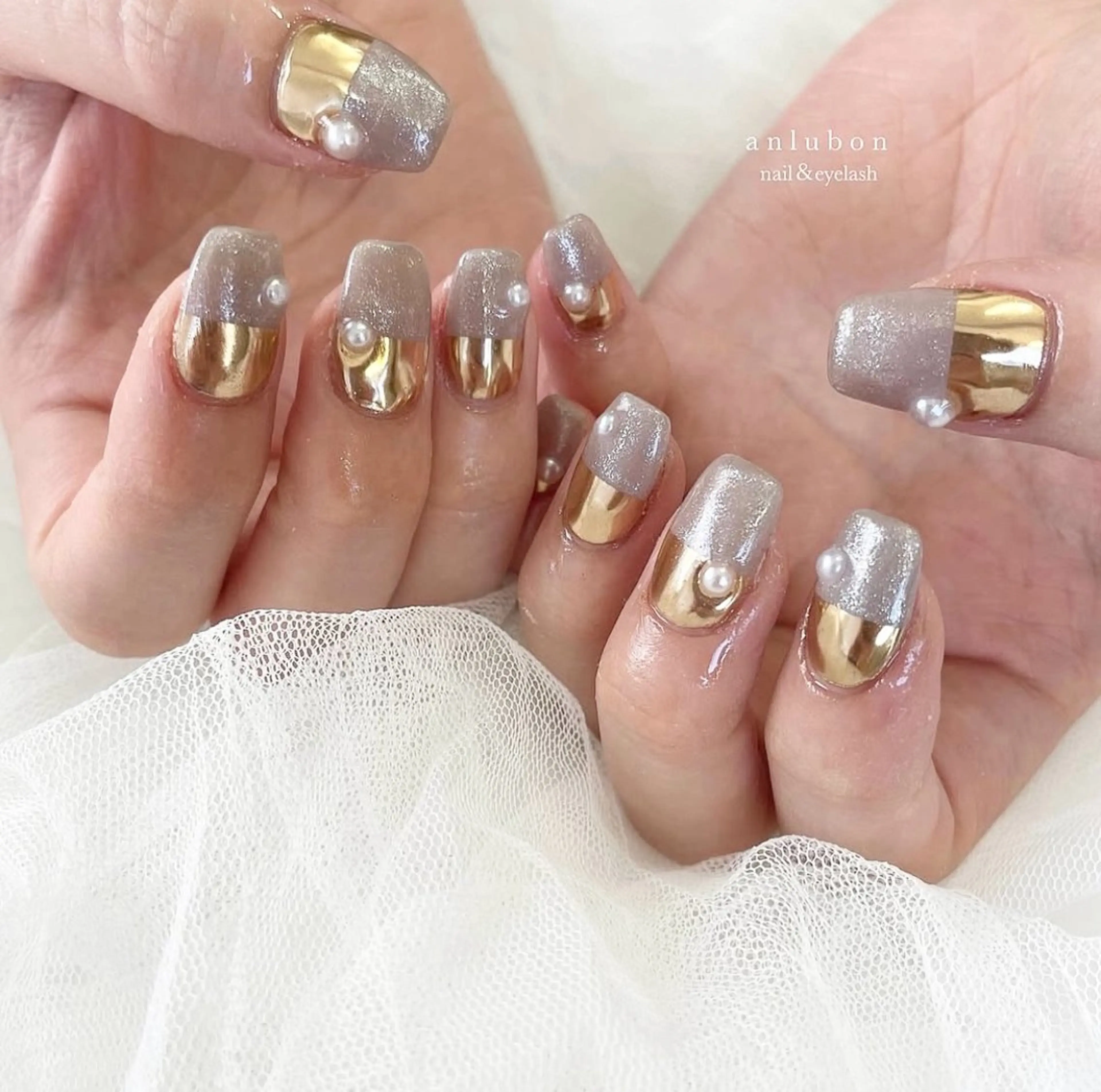 ミディアム ハンドネイル アンルボネイル&アイラッシュ所属・anlubon /Jr.ネイリストのネイルデザイン