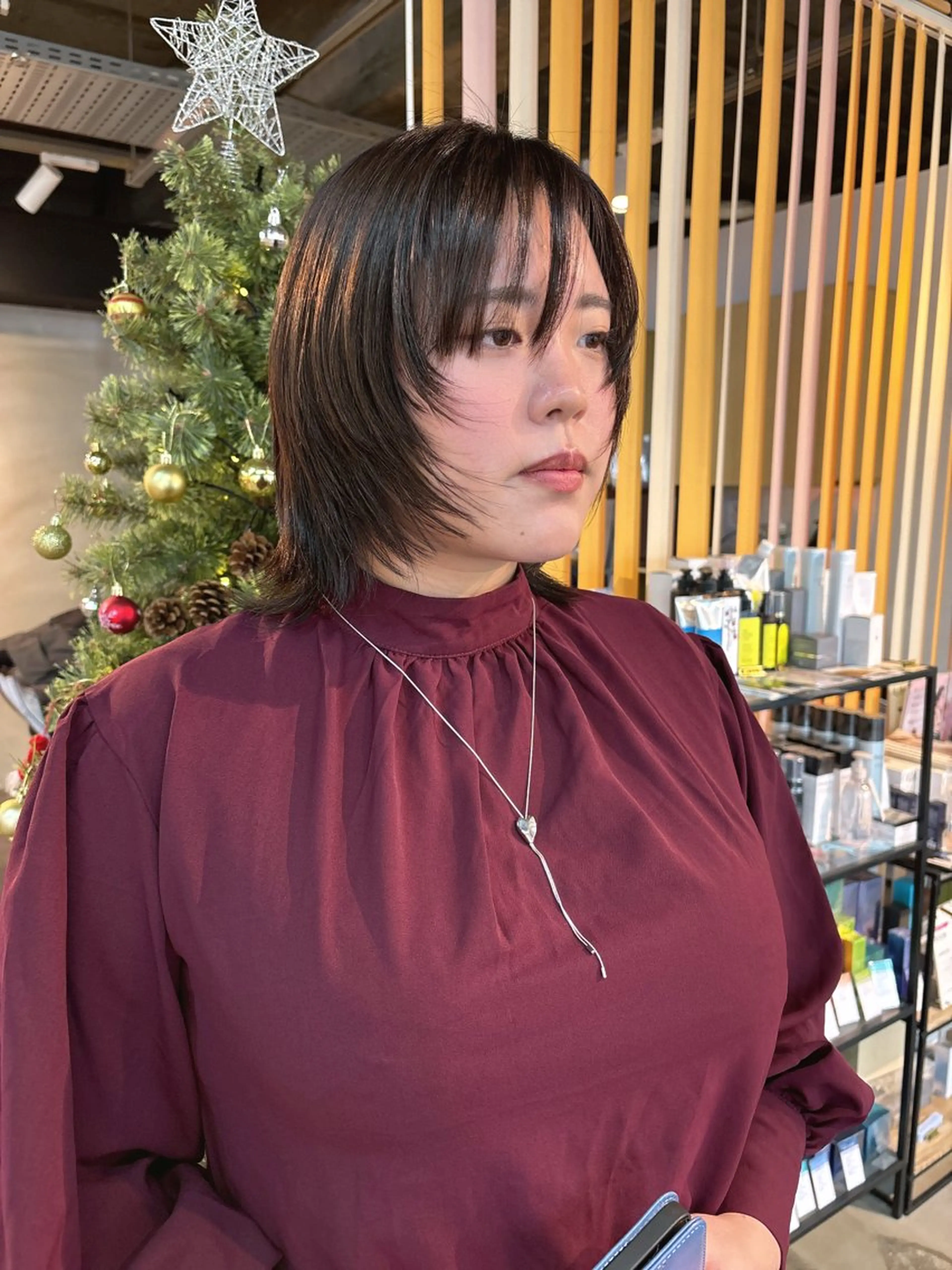 ミディアム 髪質改善 レイヤーカット カット 縮毛矯正 shiho/レイヤー /透明感カラーのヘアスタイル