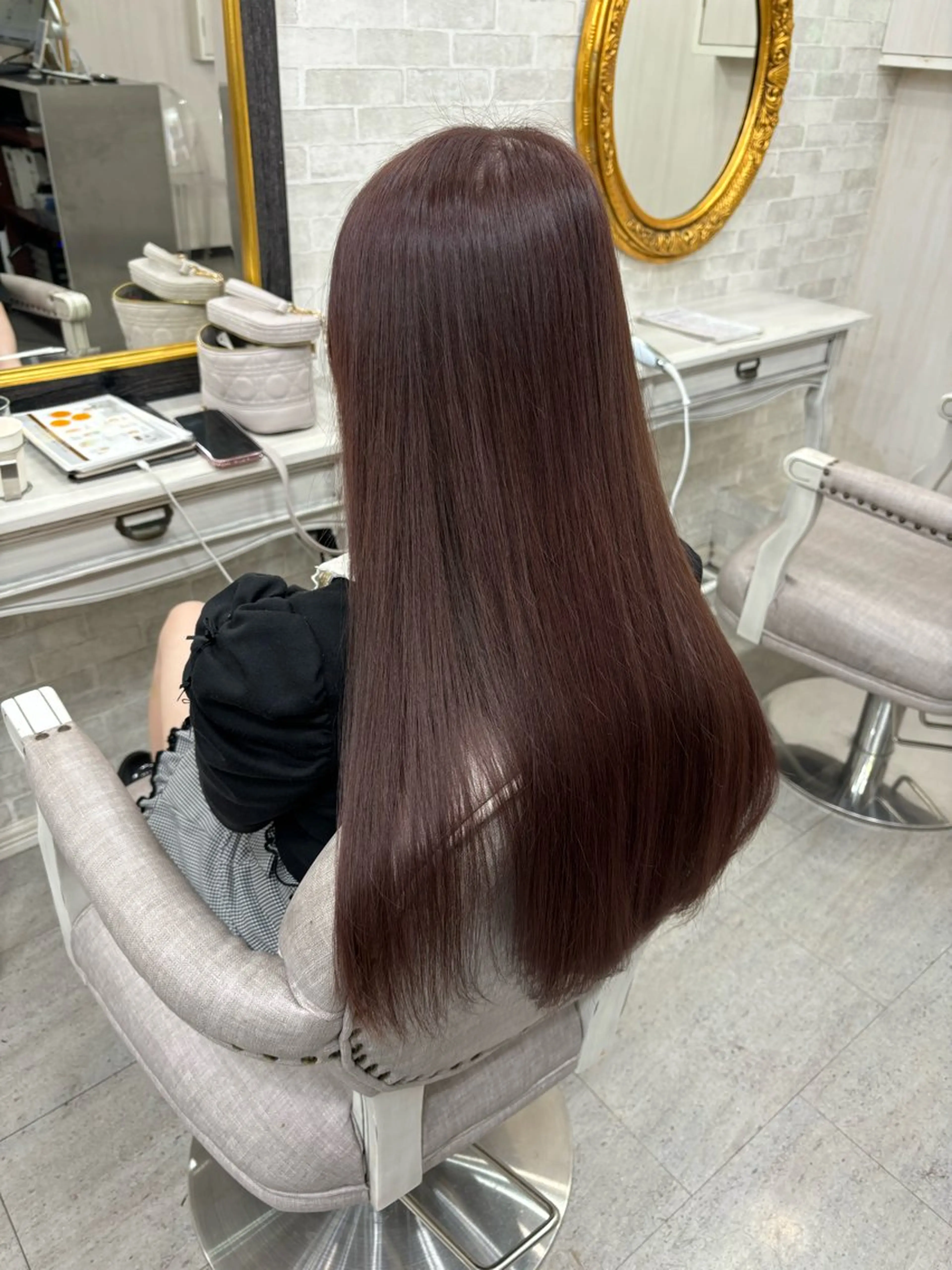 ロング ヘアカラー ヘアセット☆ 髪質改善カラー☆まいのヘアスタイル