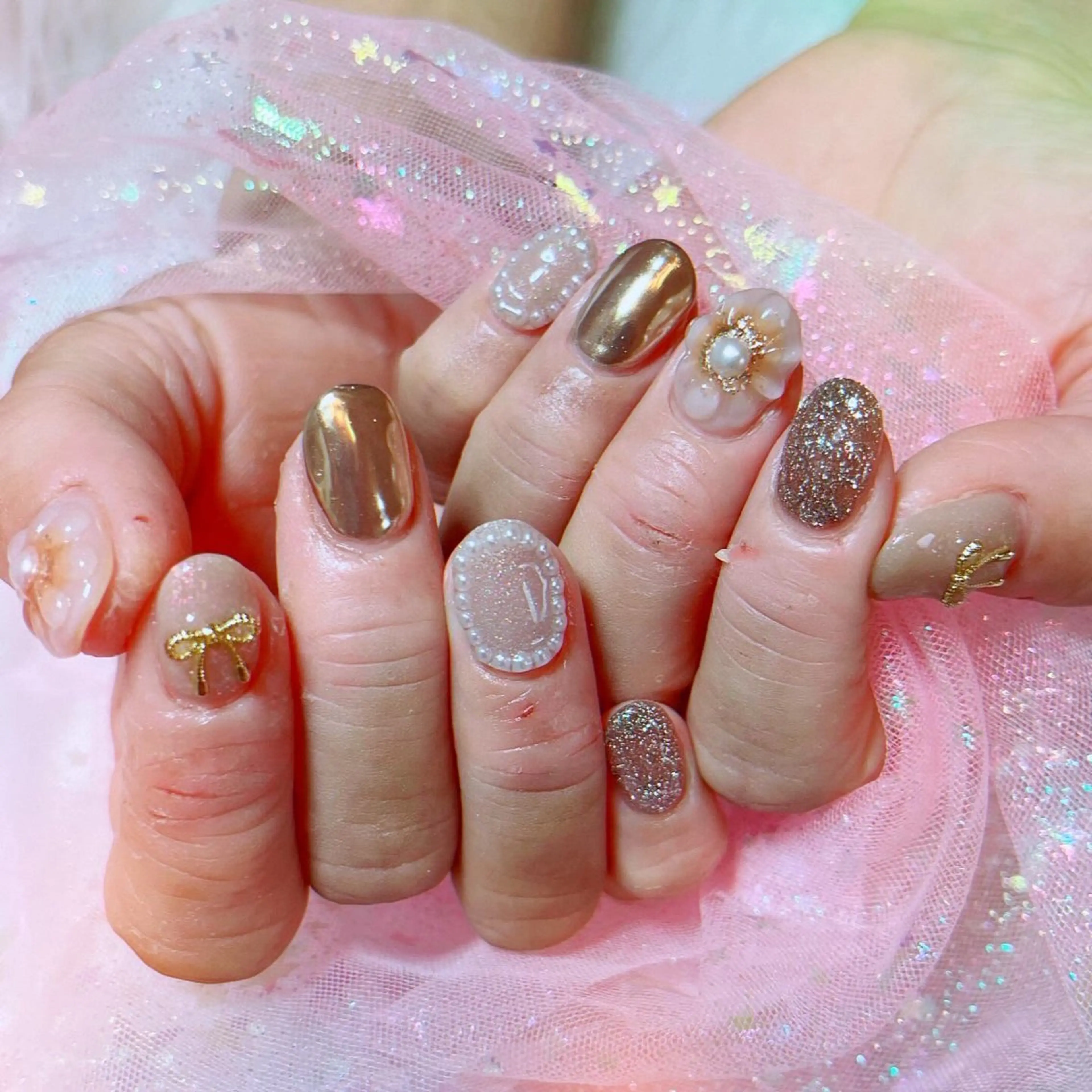 ネイル 春ネイル ハンドネイル ruirui.naildesign所属・RUI ☆のネイルデザイン