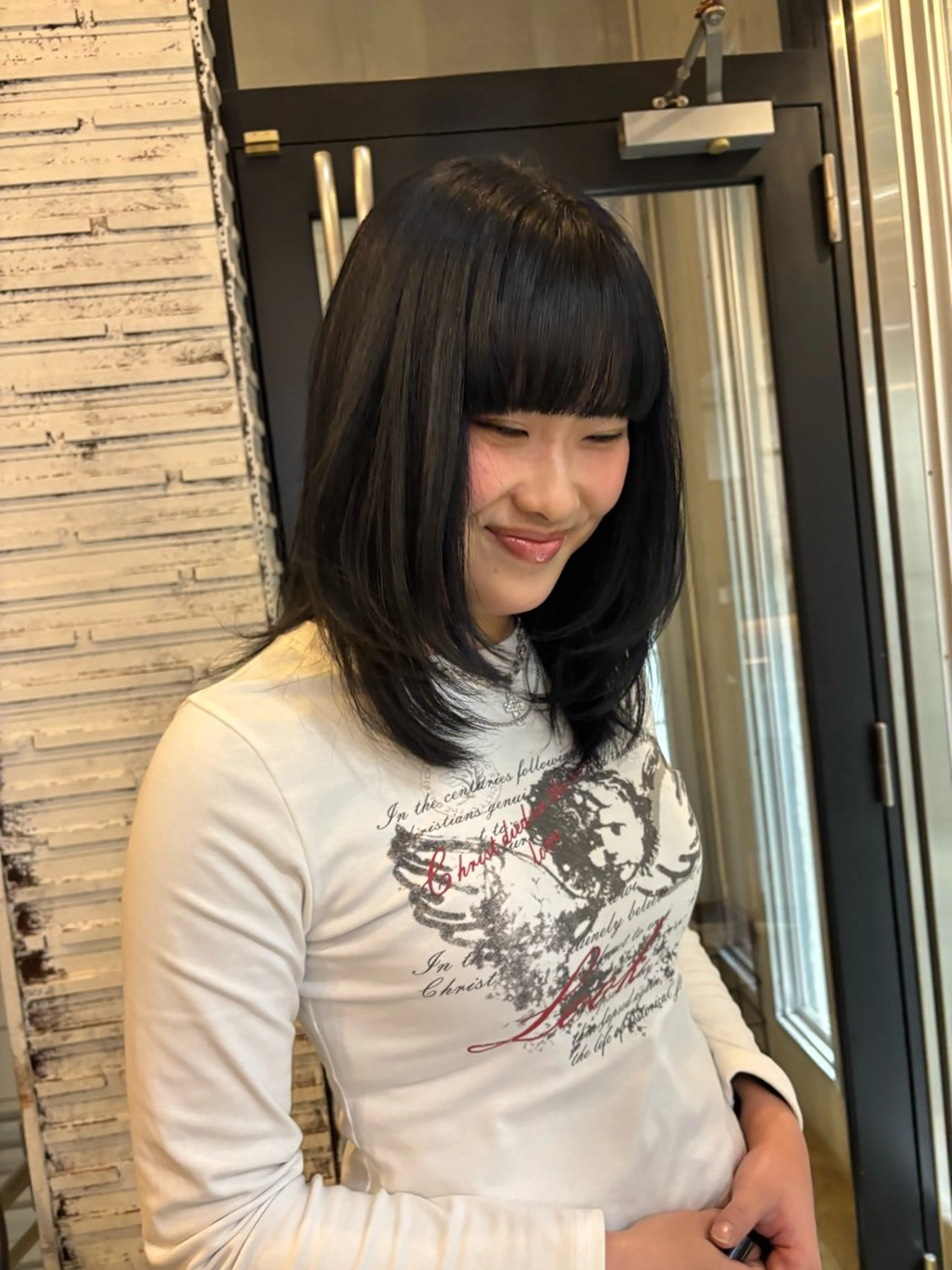 カラー 黒髪 伊藤 優衣 /カットモデル名古屋のヘアスタイル