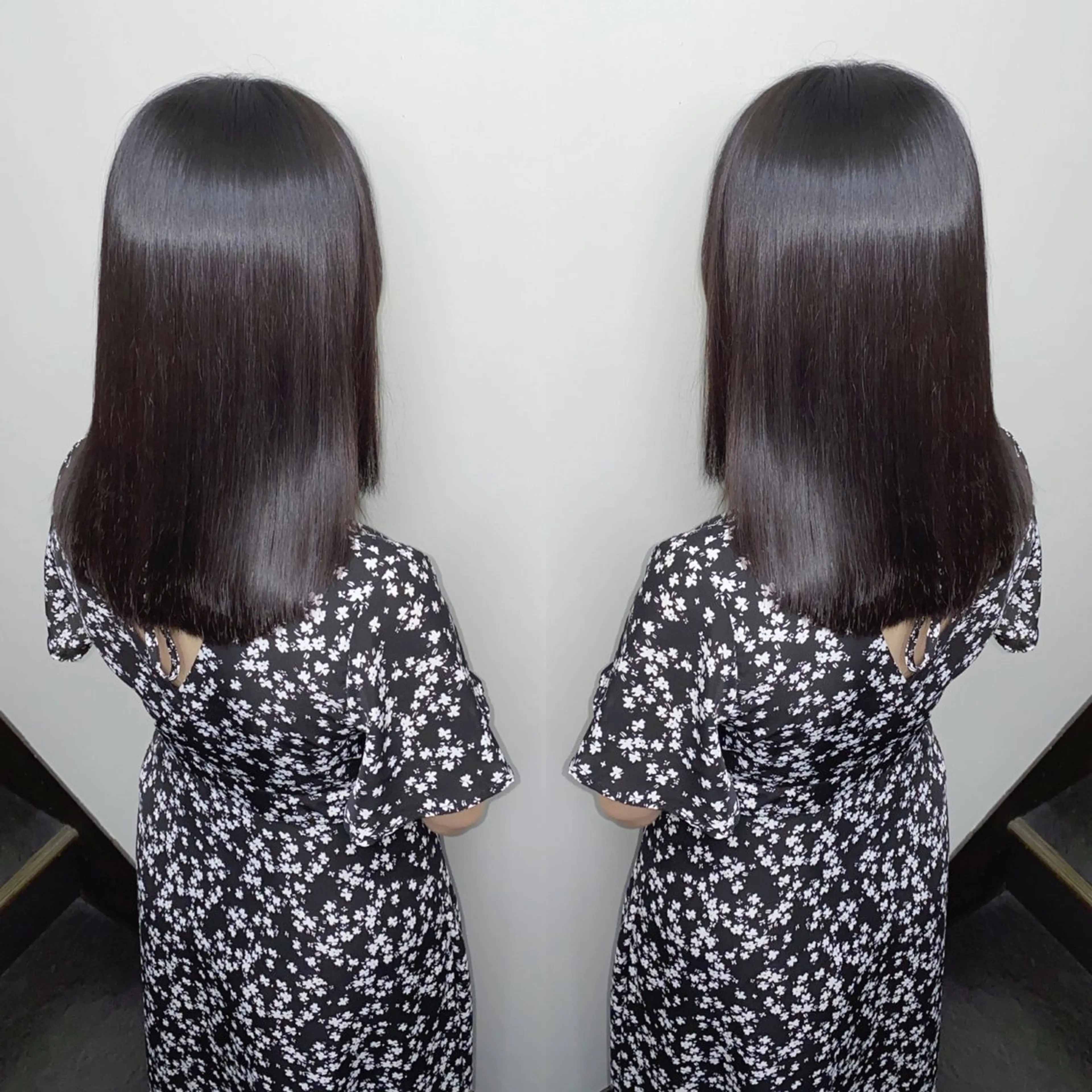 セミロング 縮毛矯正 トリートメント shinka 髪質改善　縮毛矯正所属・美髪ストレート/美髪 レイヤー特化増原優斗のヘアスタイル