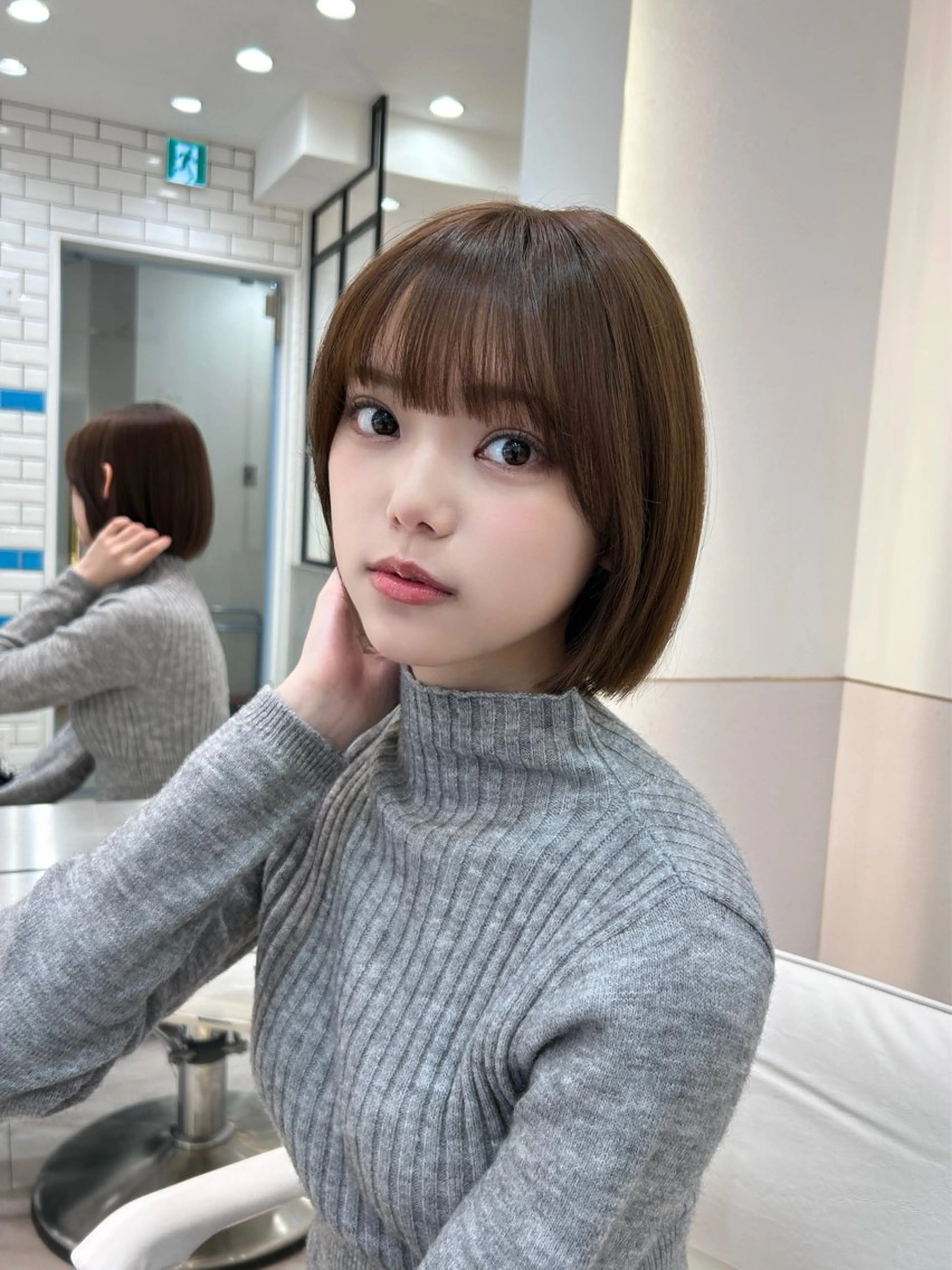 ショート ショートボブ ボブ 顔周りカット 髪質改善 韓国風ヘア カット トリートメント ボブ/レイヤーボブ/ 髪質改善/梶川 夏季のヘアスタイル