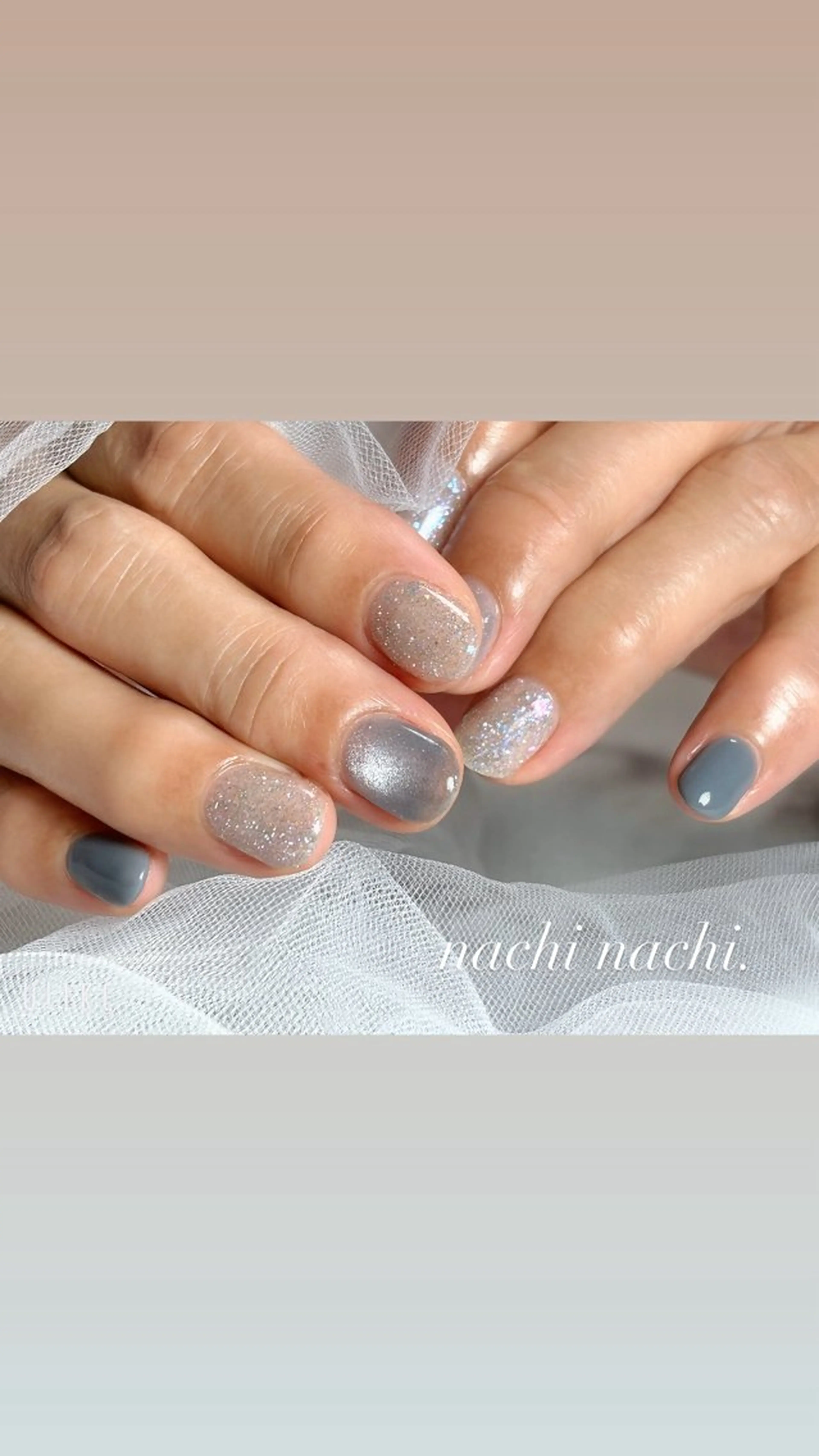 (オフなし）【ハンドネイル】ワンカラー💅🏻マグネット🧲やフラッシュも🉑の写真