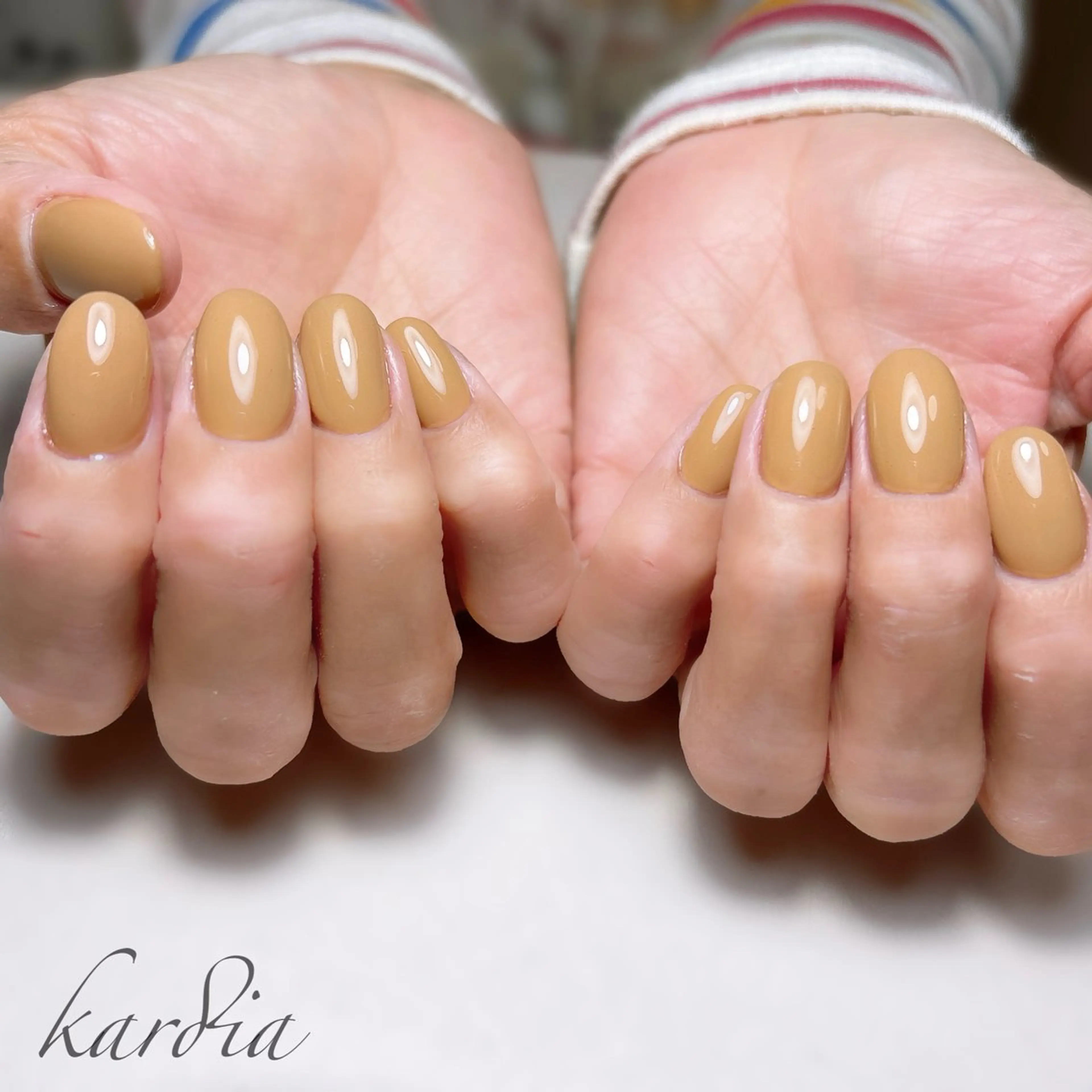 ネイル ハンドネイル καρδιά -ｶﾙﾃﾞｨｱ-のネイルデザイン