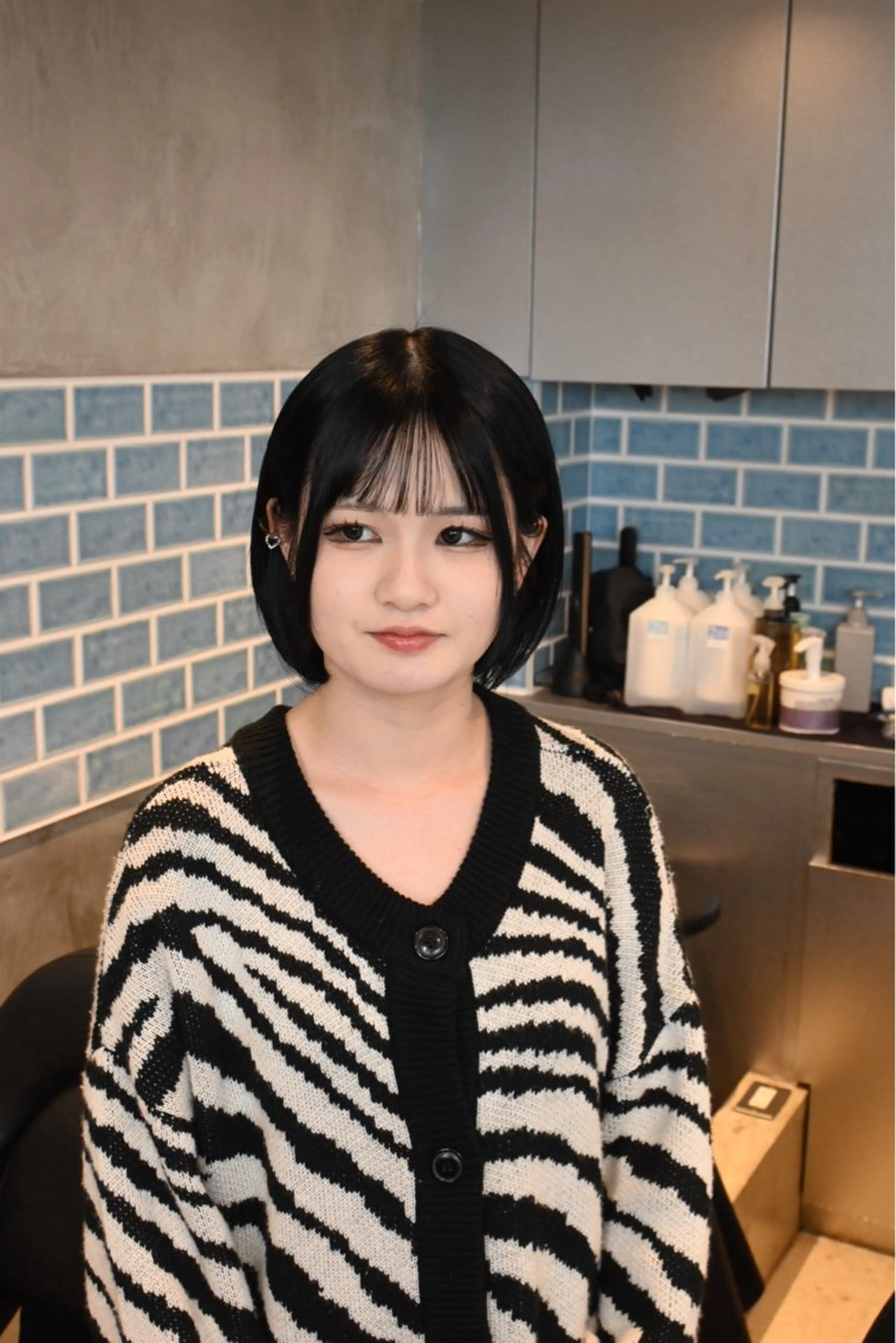 ミディアム 縮毛矯正 🫧ほのか /透明感カラー🫧のヘアスタイル