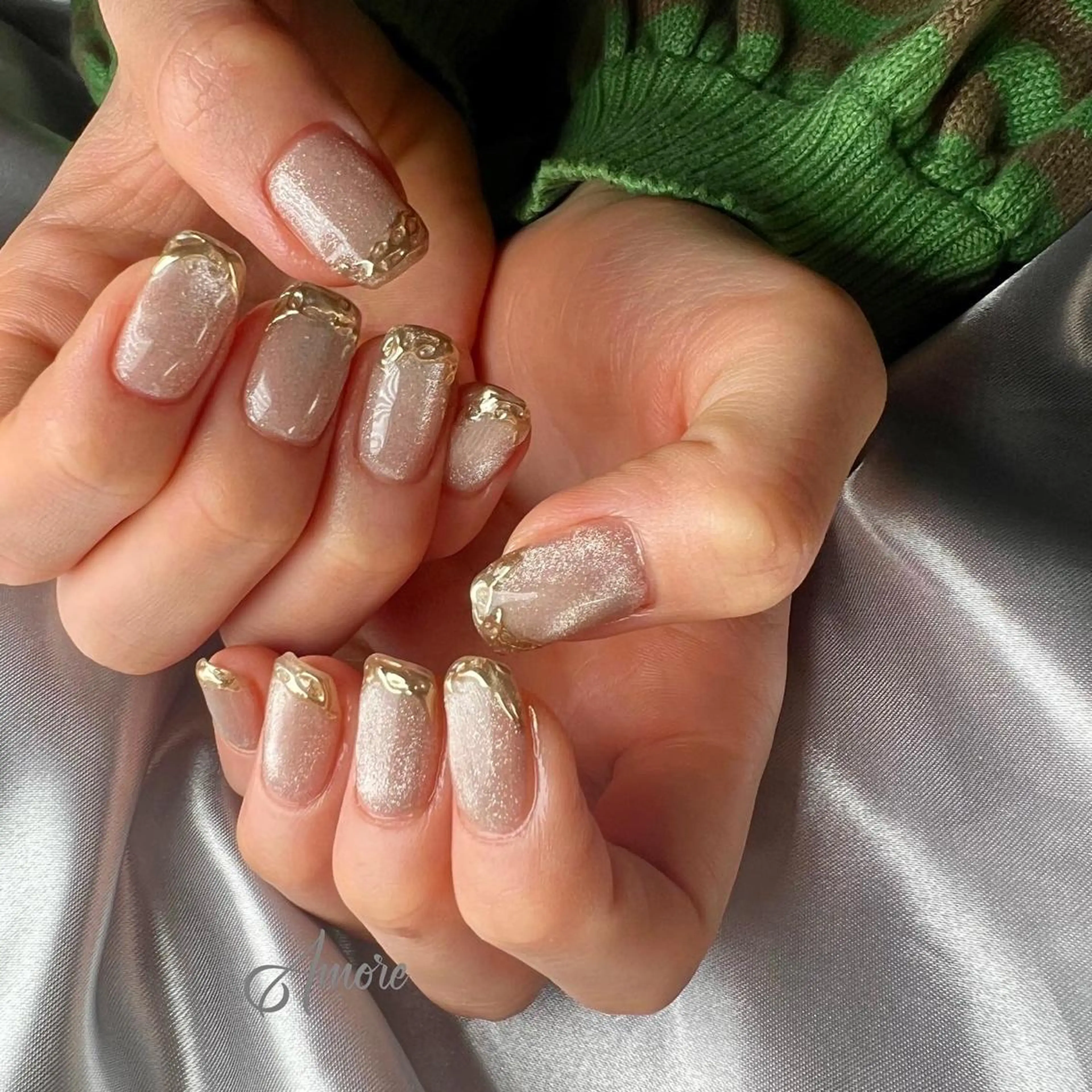 ネイル ジェルネイル ミラーネイル オフィスネイル パラジェル You kyehwaのネイルデザイン