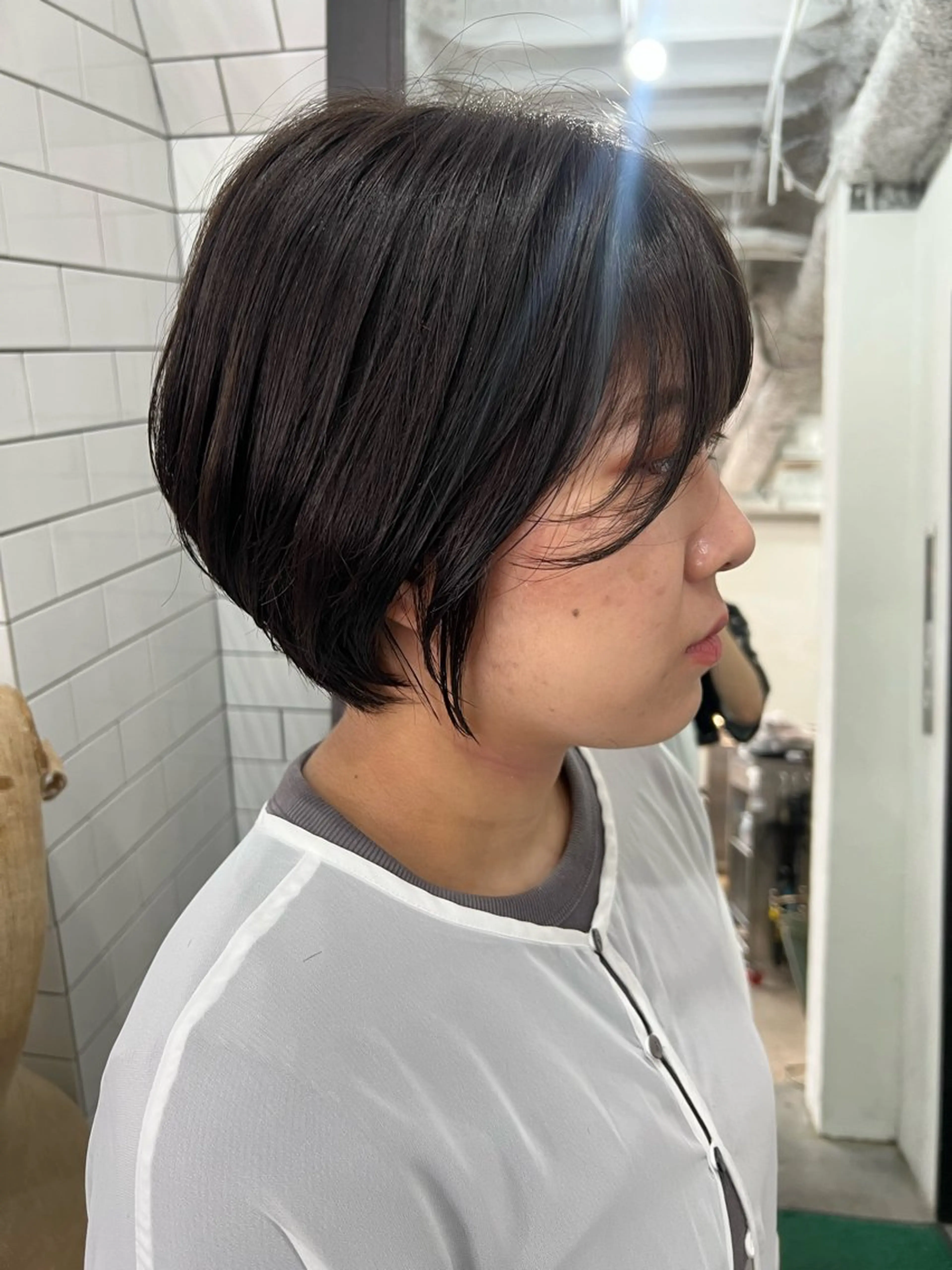 ショート カット 紙屋町ショート /ボブ　パーマ河内蓮のヘアスタイル