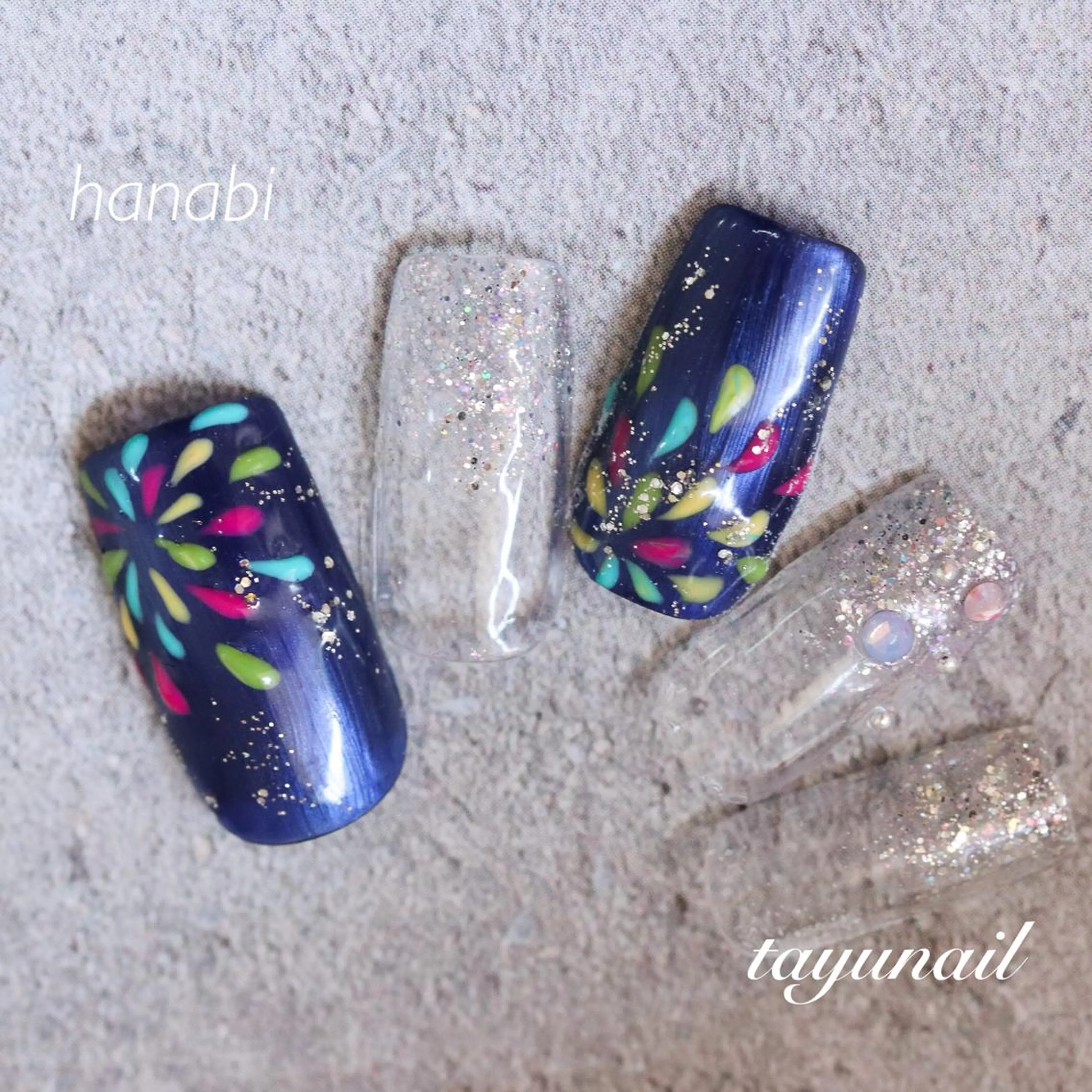 ネイル フットネイル ジェルネイル パラジェル 夏ネイル ネイルサロン・ネイルスクール　たゆnail所属・ネイルサロン 【たゆnail】のネイルデザイン