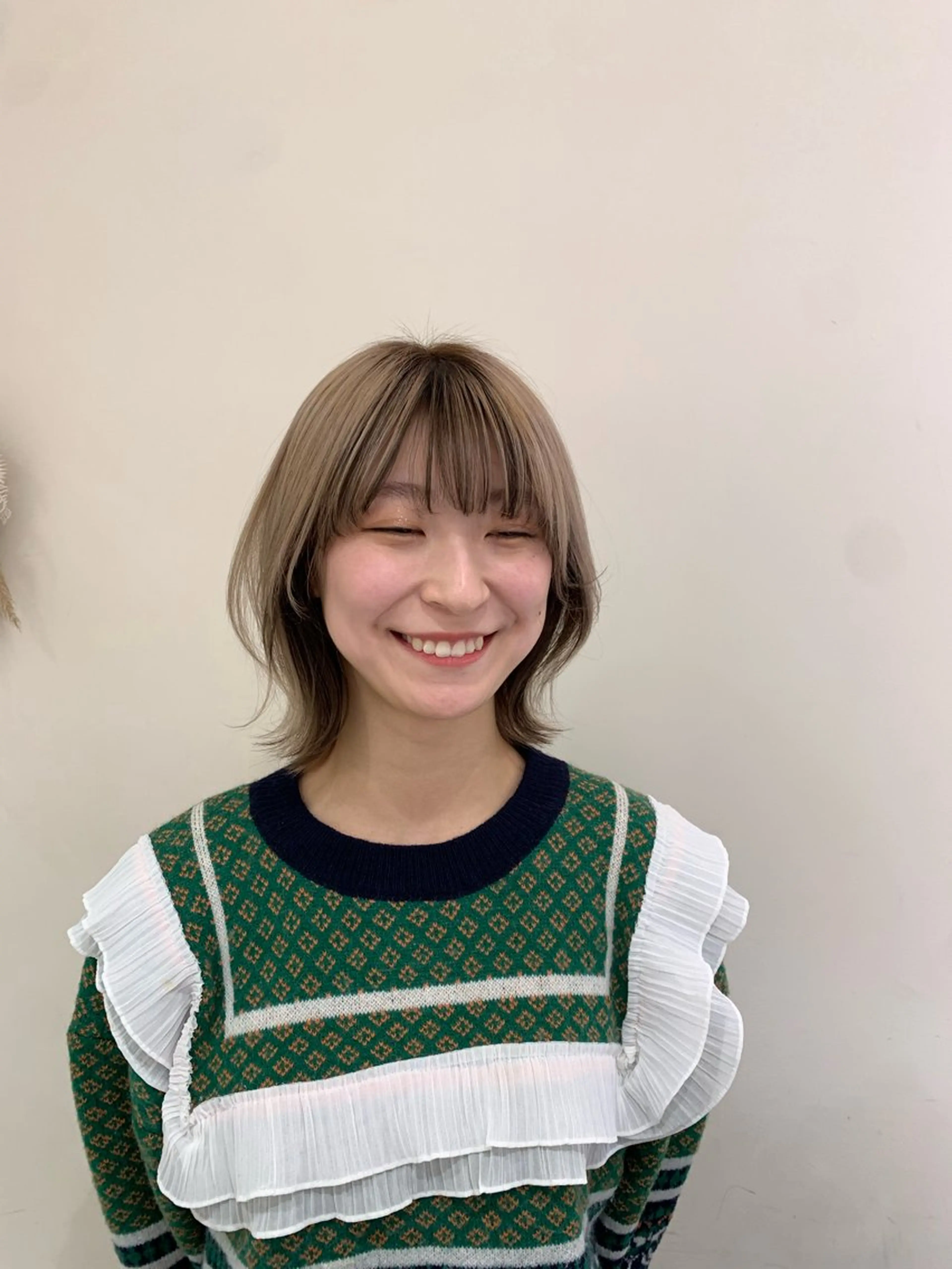 ミディアム 韓国レイヤー🪽 耳ツボジュエリーのヘアスタイル