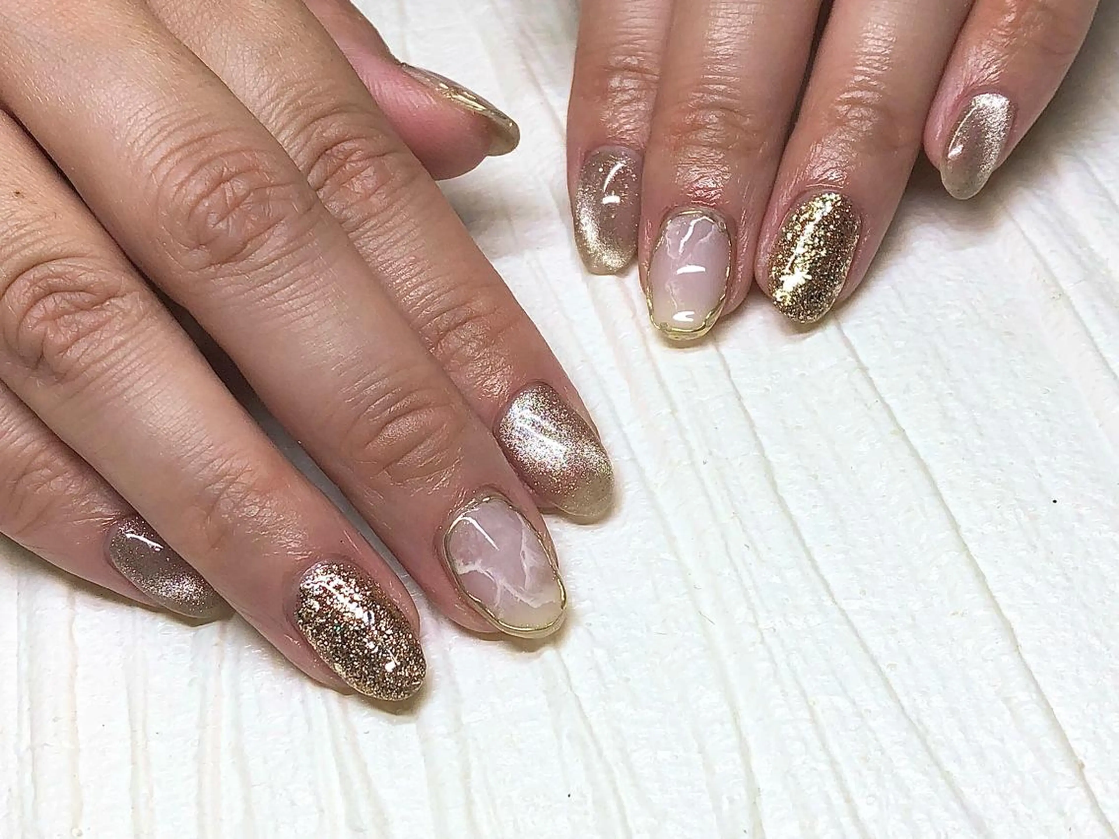 ショート ネイル ハンドネイル 🦋Kiyomi. 🦋のネイルデザイン