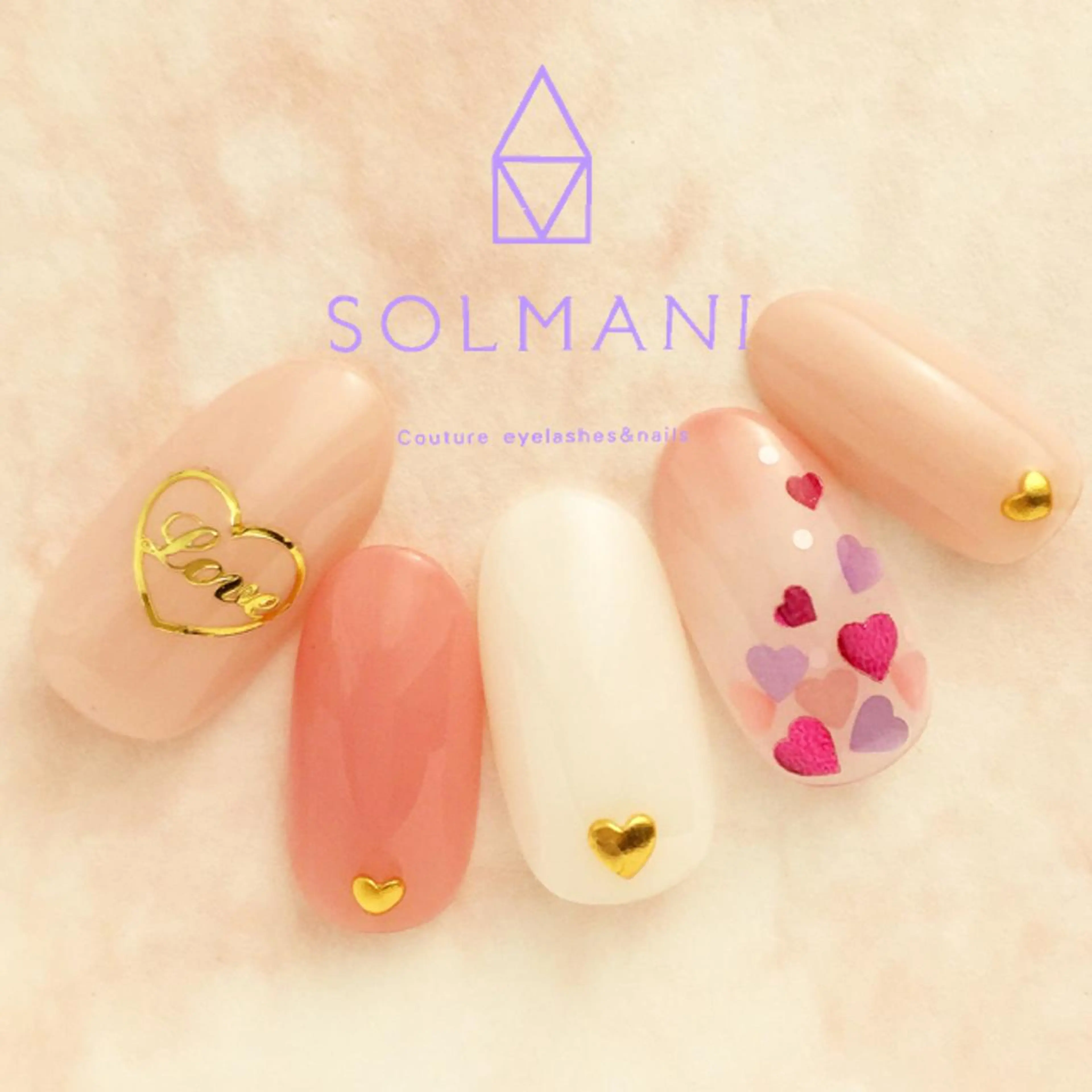 ネイル バレンタイン SOLMANI 予約担当のネイルデザイン