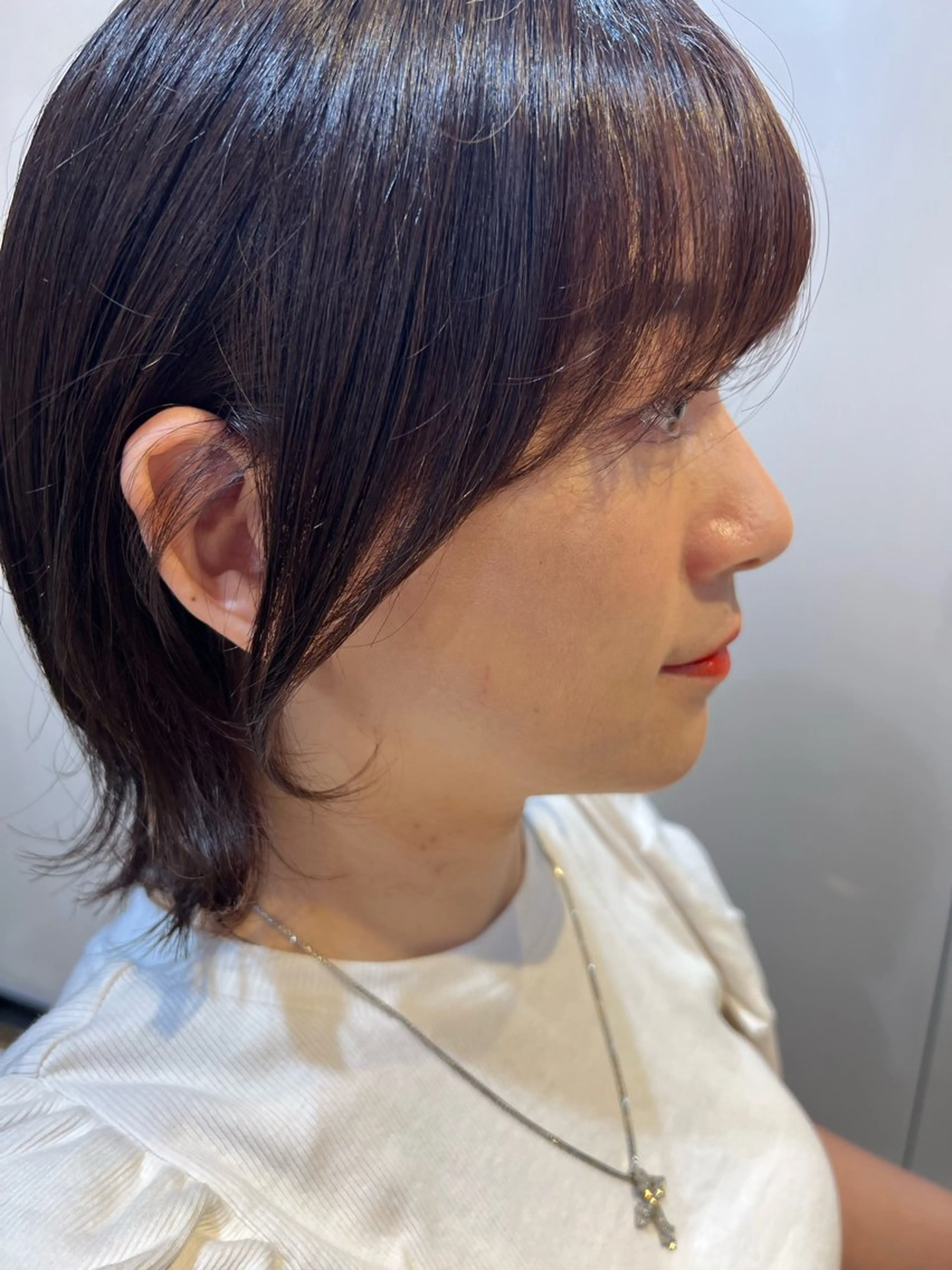 ミディアム パーマ カット パーマ しみず さくら🌸のヘアスタイル