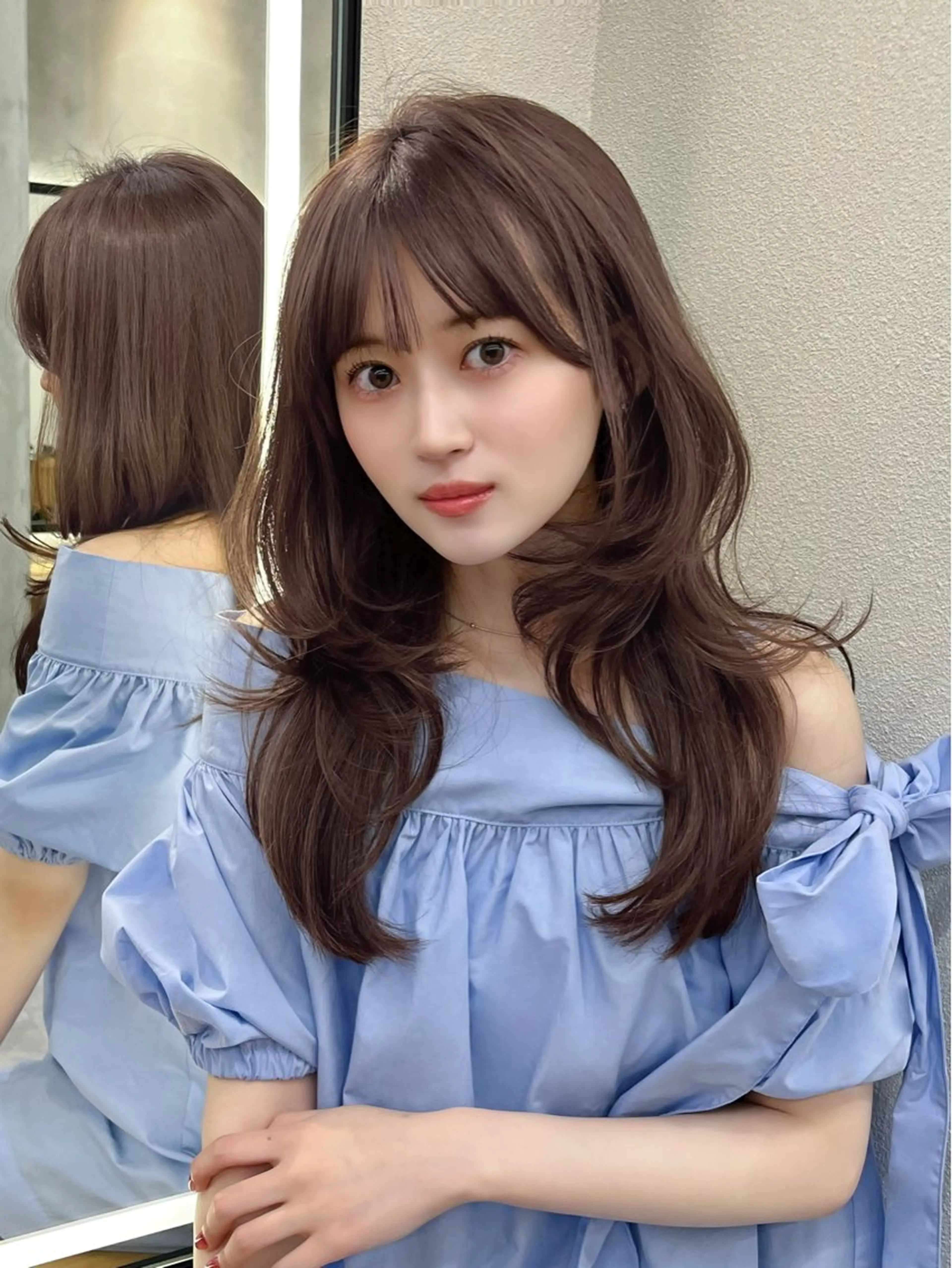 ロング カット ヘアカラー 【韓国/レイヤー/ カラー】新井 望乃果のヘアスタイル