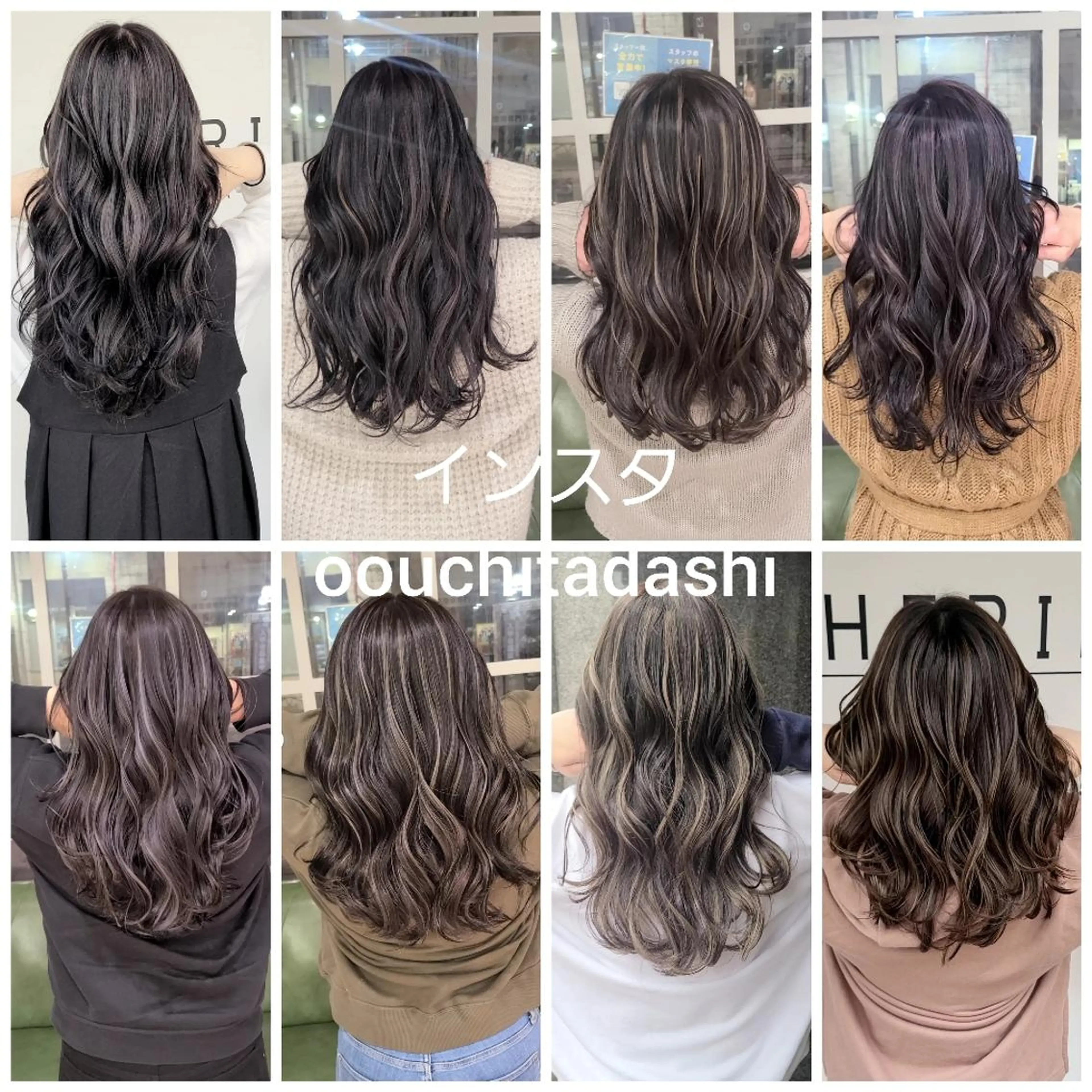 カラー ロング カット ヘアカラー トリートメント cherie所属・バレイヤージュ/ ハイライト/大内格のヘアスタイル