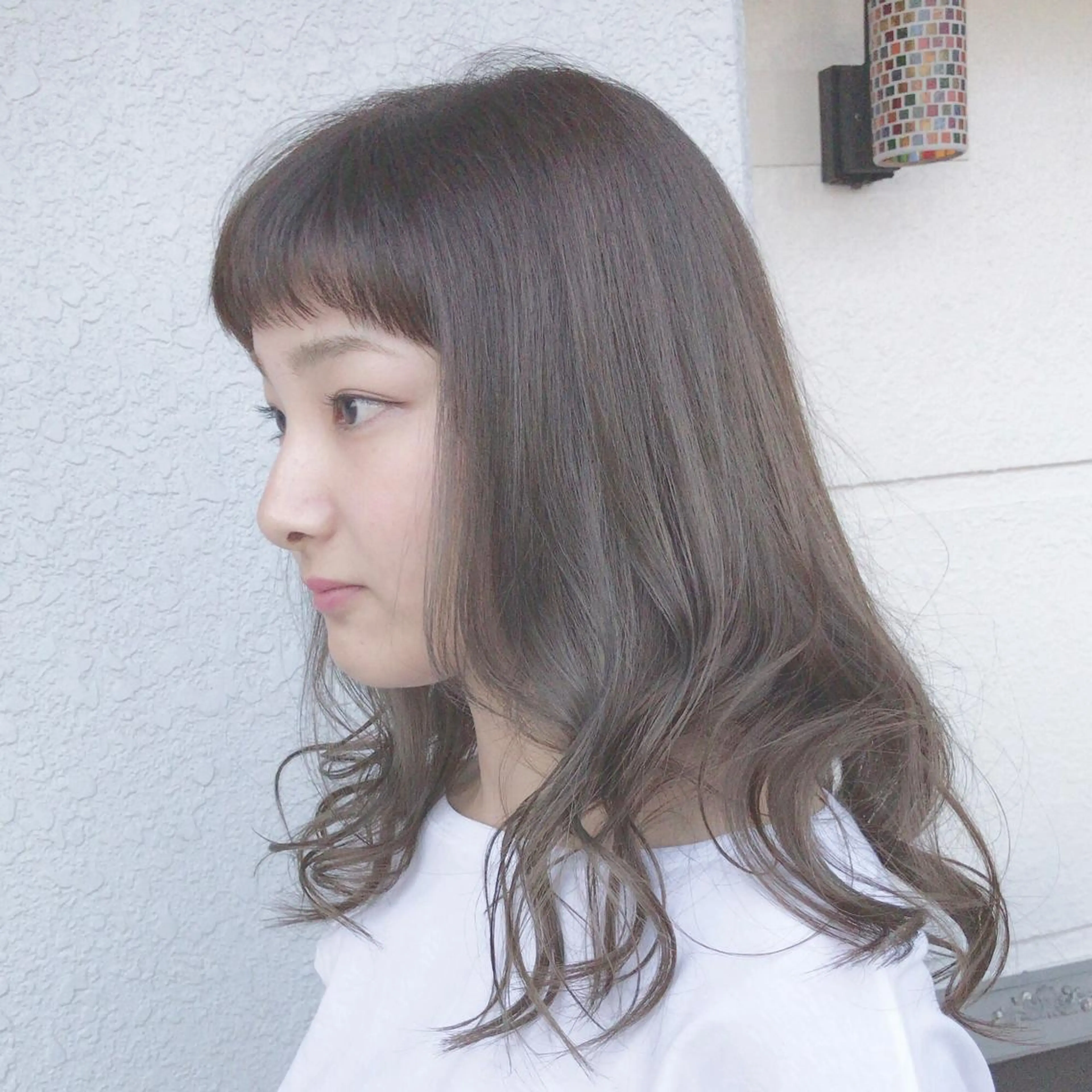 セミロング カラー レイヤーカット匠 イソザキノリユキのヘアスタイル