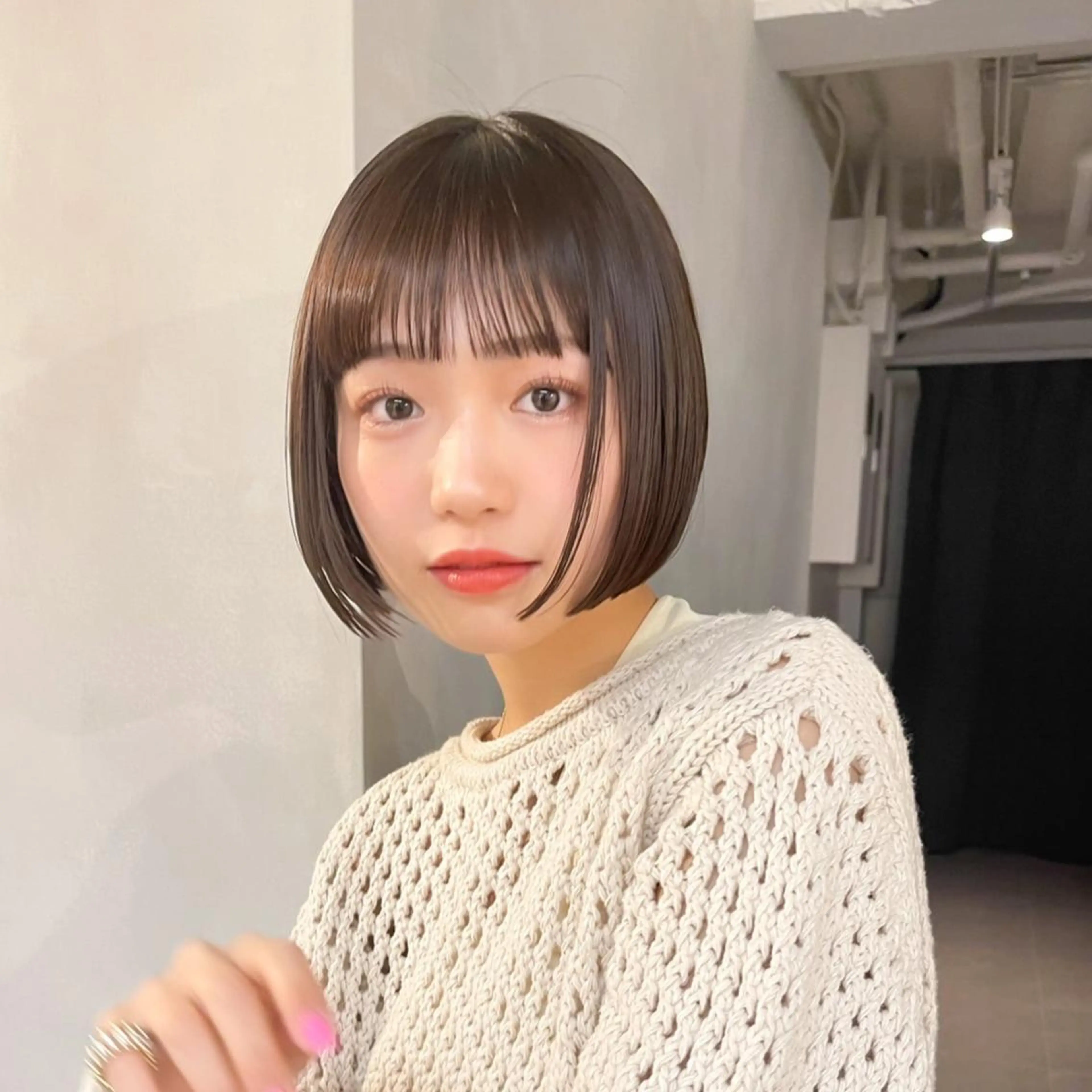 ショート パーマ 切りっぱなしボブ ショートボブ ボブレイヤー ボブ レイヤーカット カット ヘアカラー 縮毛矯正 ボブレイヤー特化型 お悩み解決サロン☀️のヘアスタイル