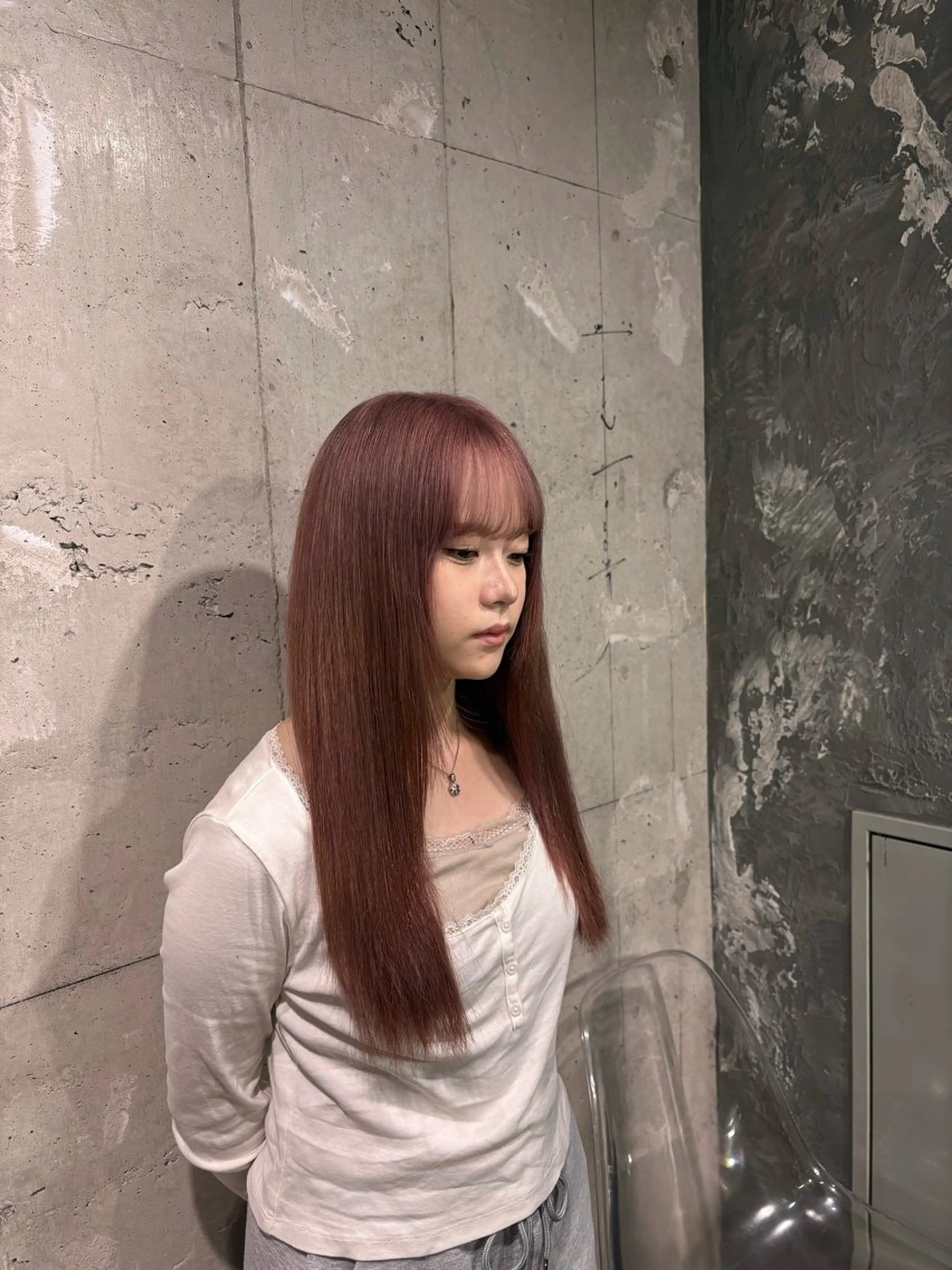 カラー ヘアカラー トリートメント 透明感ベージュ🤎 ナチュラルレイヤーのヘアスタイル