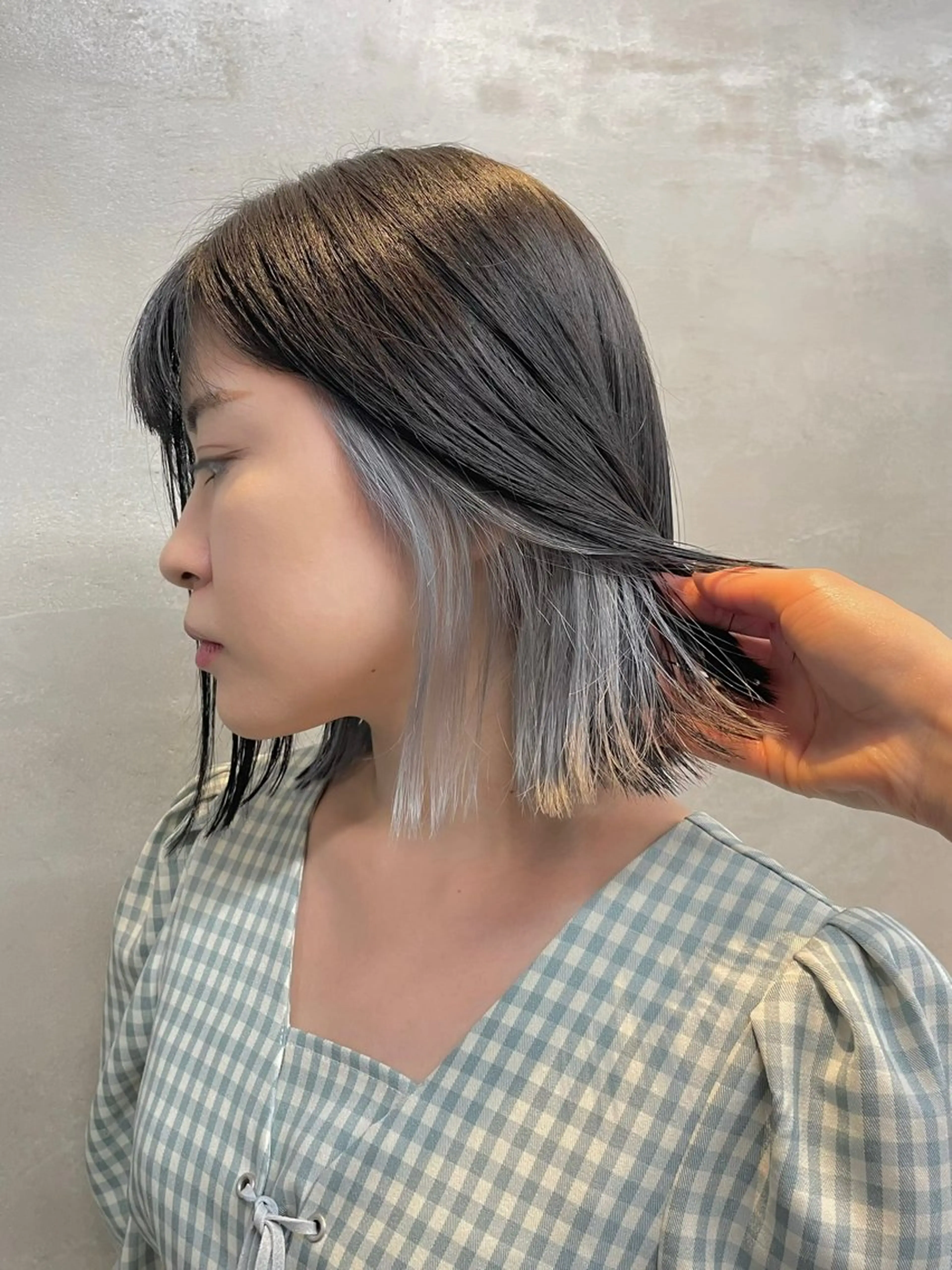 カット+インナーカラー（ブリーチ+全体カラー込）+うる艶トリートメント🌷の写真