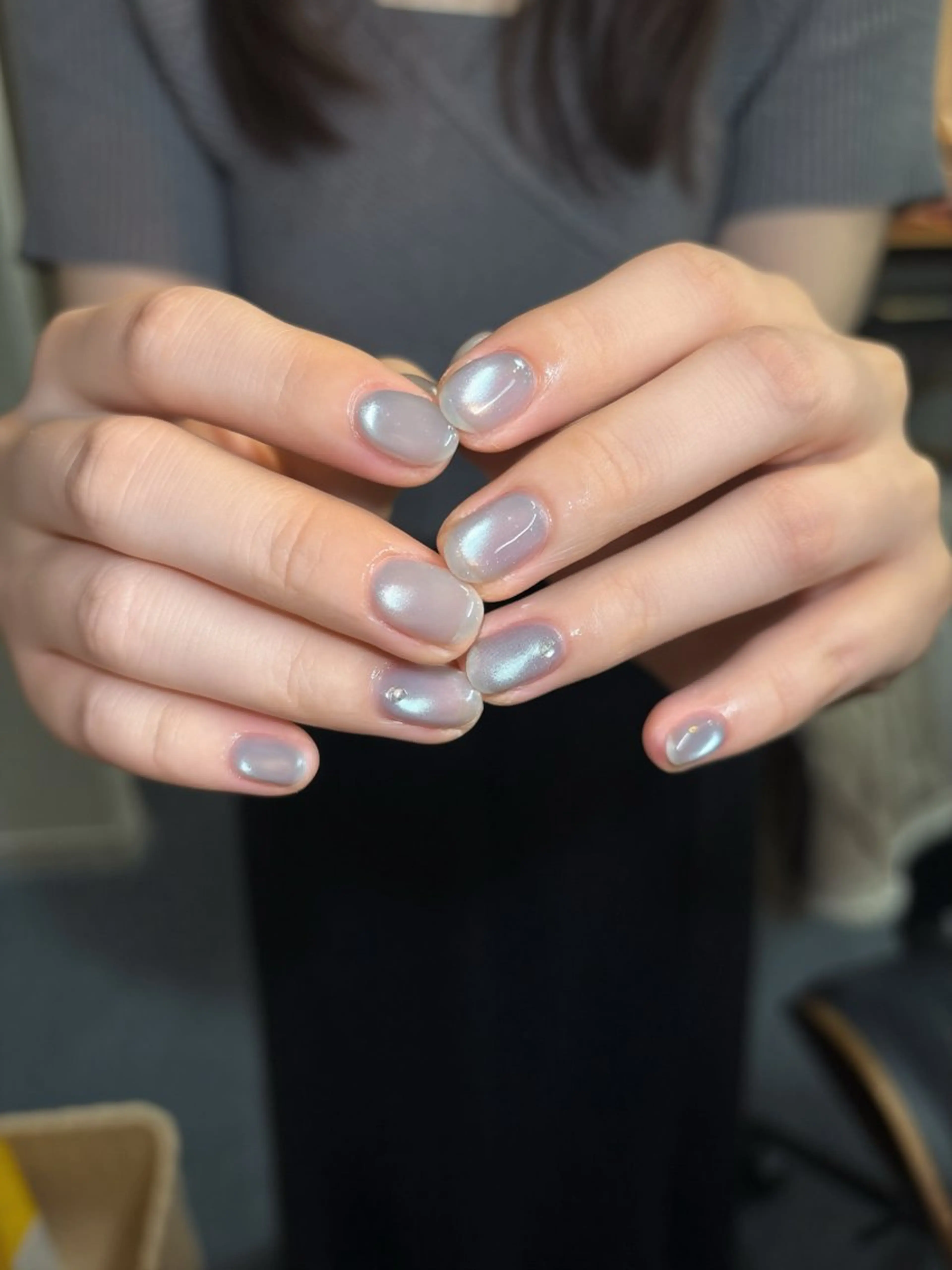 ネイル 氷ネイル・うるうるネイル キラキラネイル 水色 マグネットネイル ハンドネイル ハンドケア 🎀NAIL🎀 AI🪄︎︎◝✩のネイルデザイン