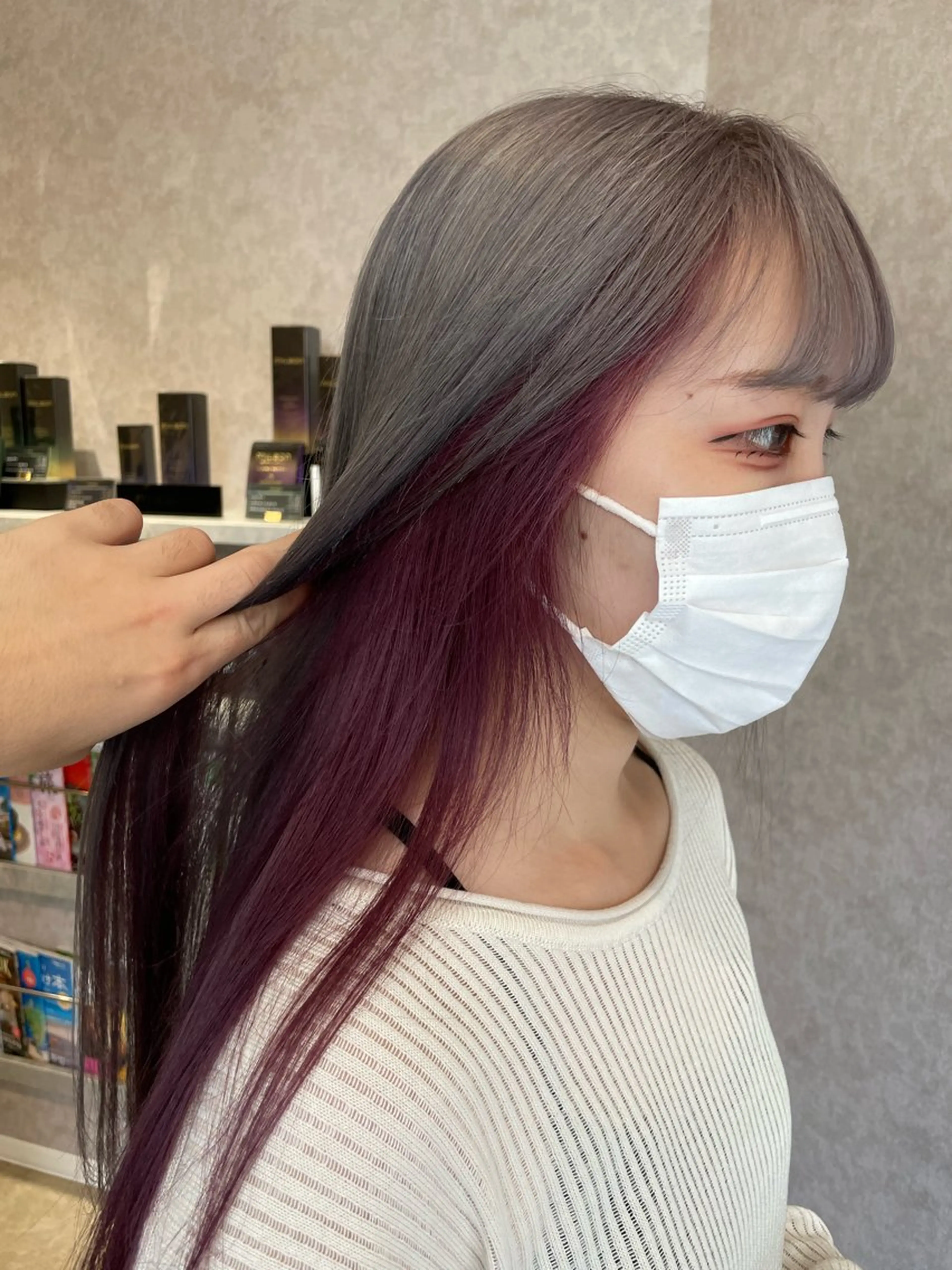 ロング カラー ブリーチ ケアブリーチ 透明感カラー インナーカラー ヘアカラー ブリーチ特化｜メンズ 支持率◎ Takuのヘアスタイル