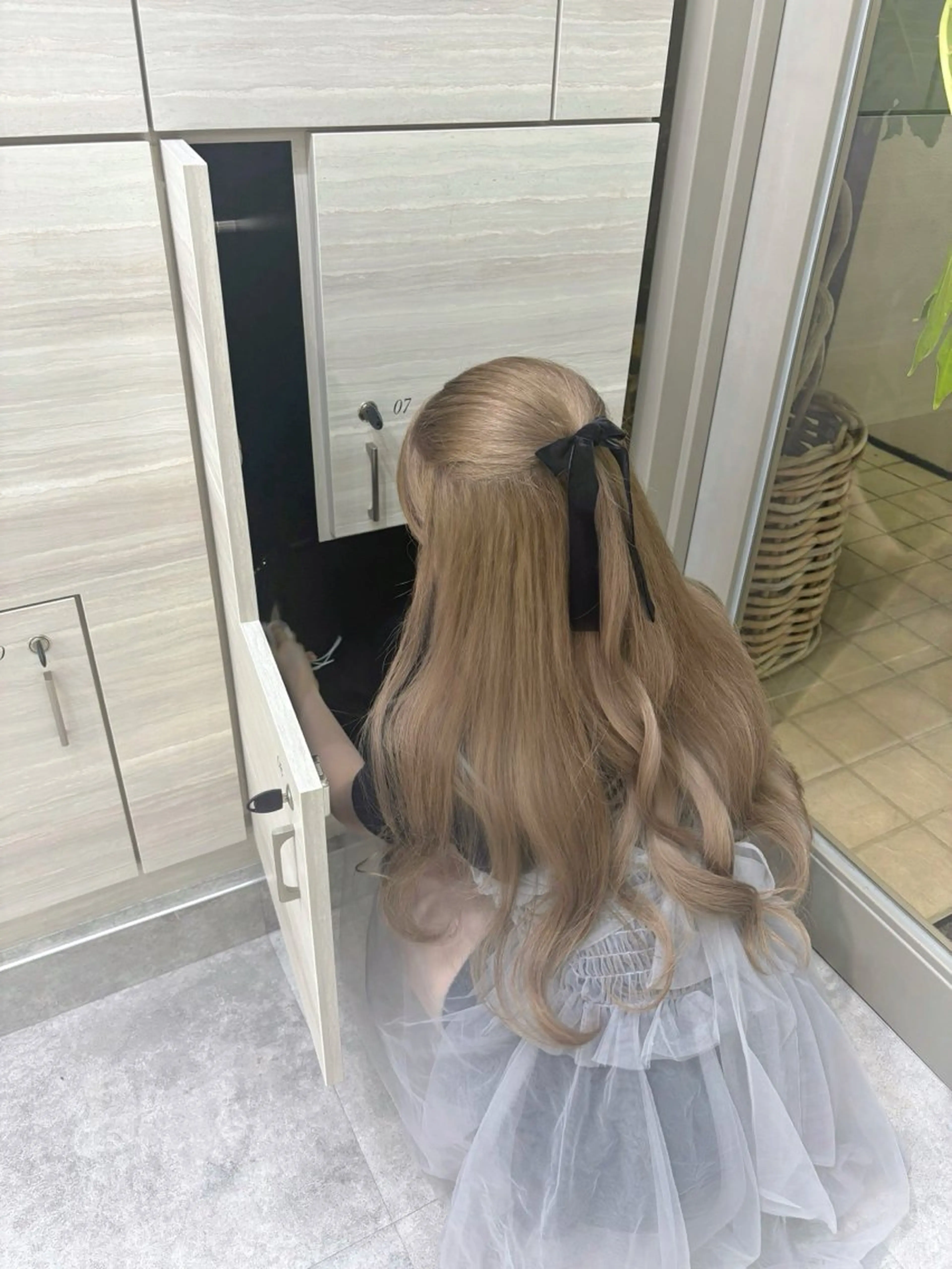 ロング カラー ヘアアレンジ ベージュカラー 透明感カラー ロング ヘアカラー the path sora♡のヘアスタイル