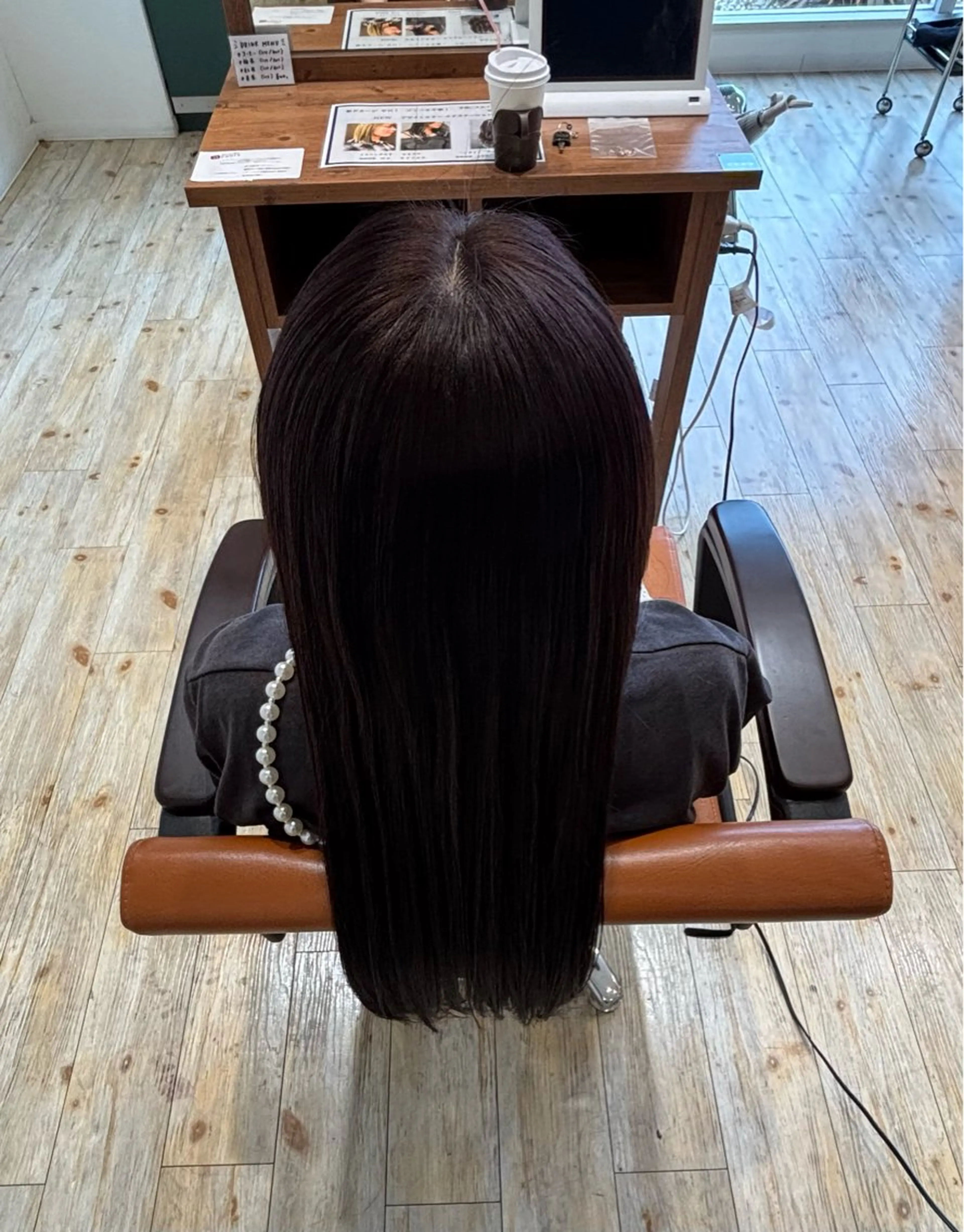 ロング カラー 黒髪 ピンクカラー レディースレイヤー 特化/  紗彩のヘアスタイル