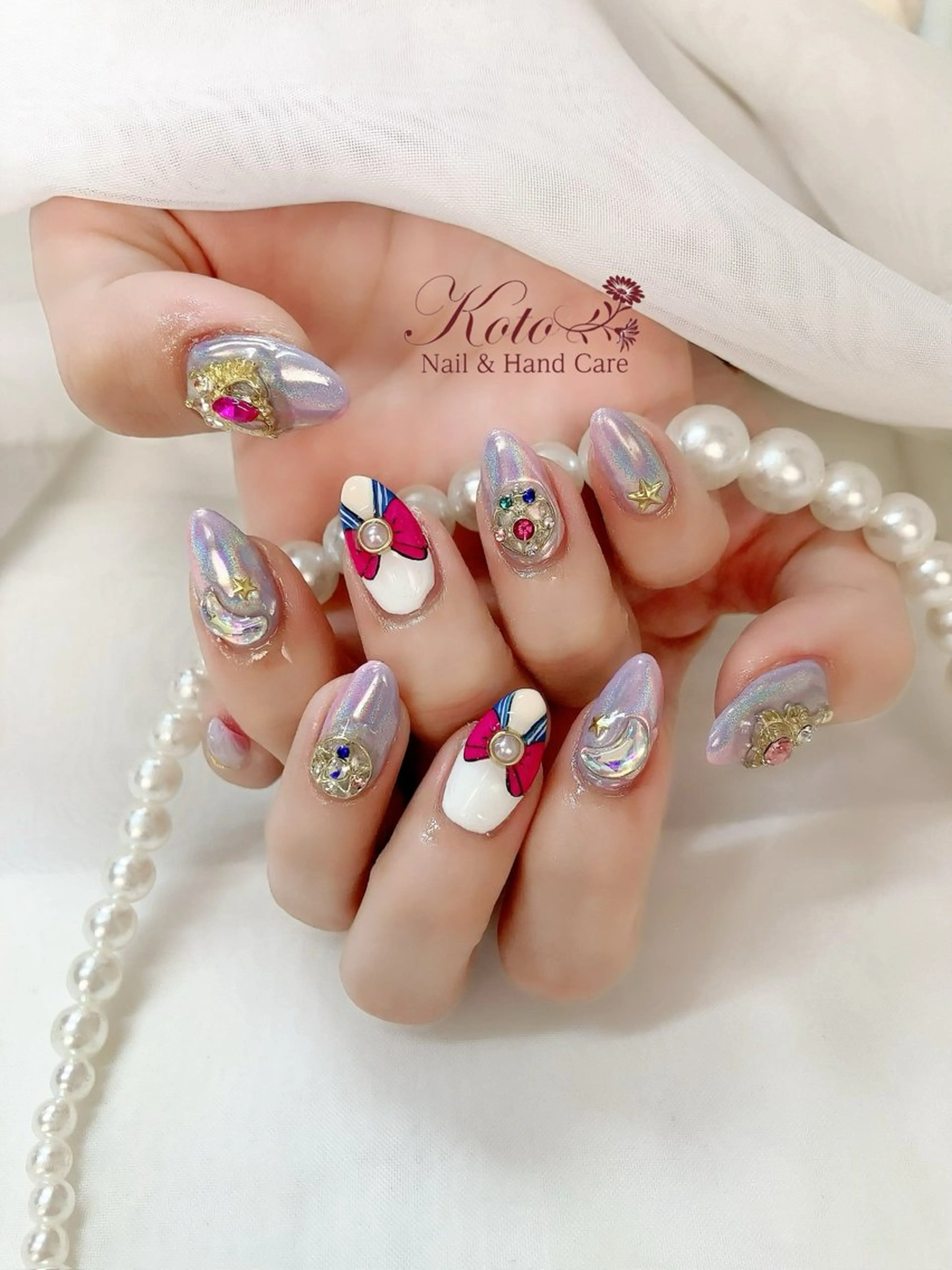 ネイル 長さ出し ジェルネイル 持ち込み ニュアンスネイル 赤色 ハンドネイル Nail Salon KOTOのネイルデザイン