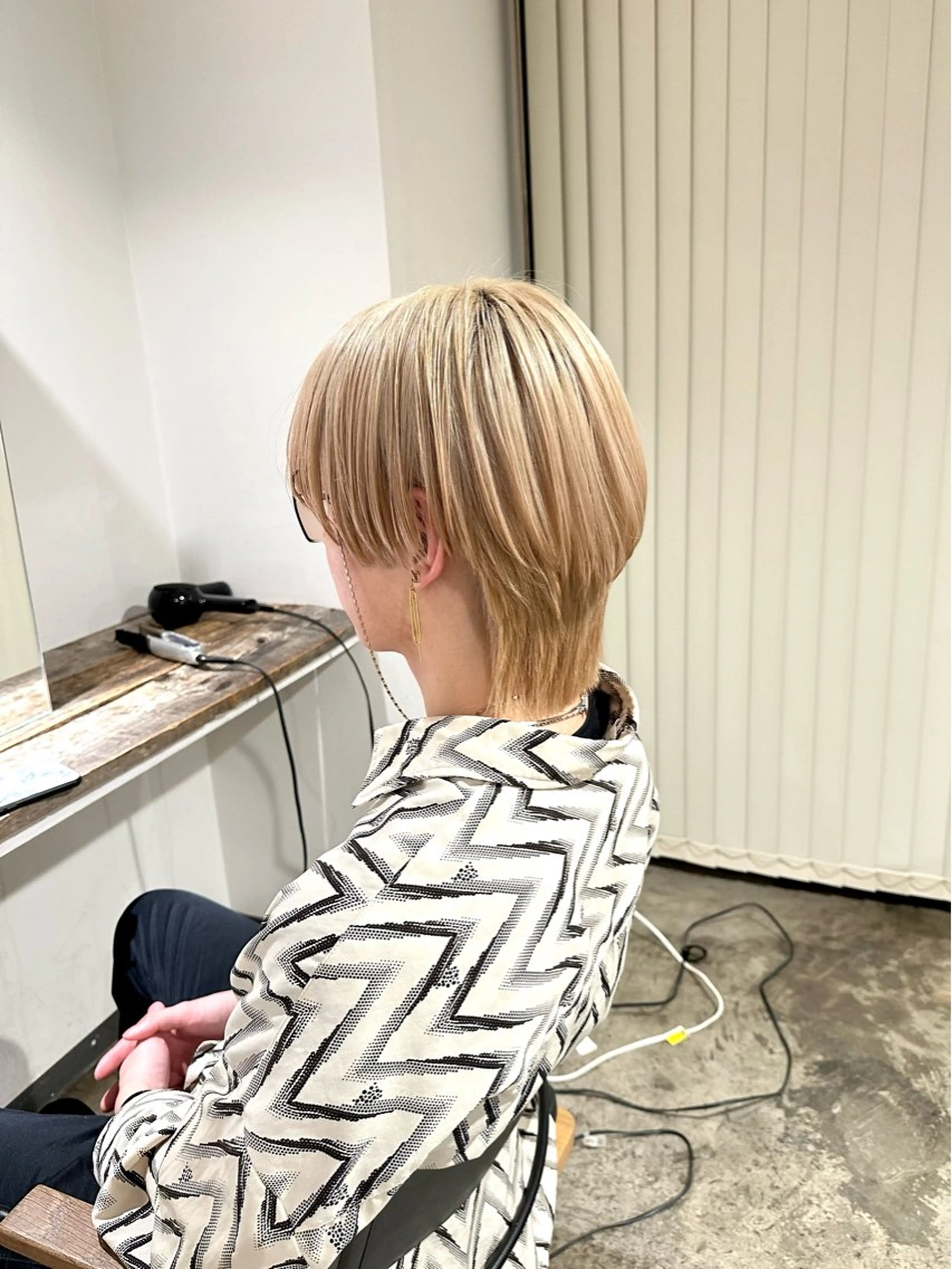 メンズ メンズブリーチ メンズハイトーン マッシュウルフ マッシュ メンズパーマ カット ヘアカラー トリートメント 骨格補正施術/メンズ 専門美容師/YUYAのヘアスタイル