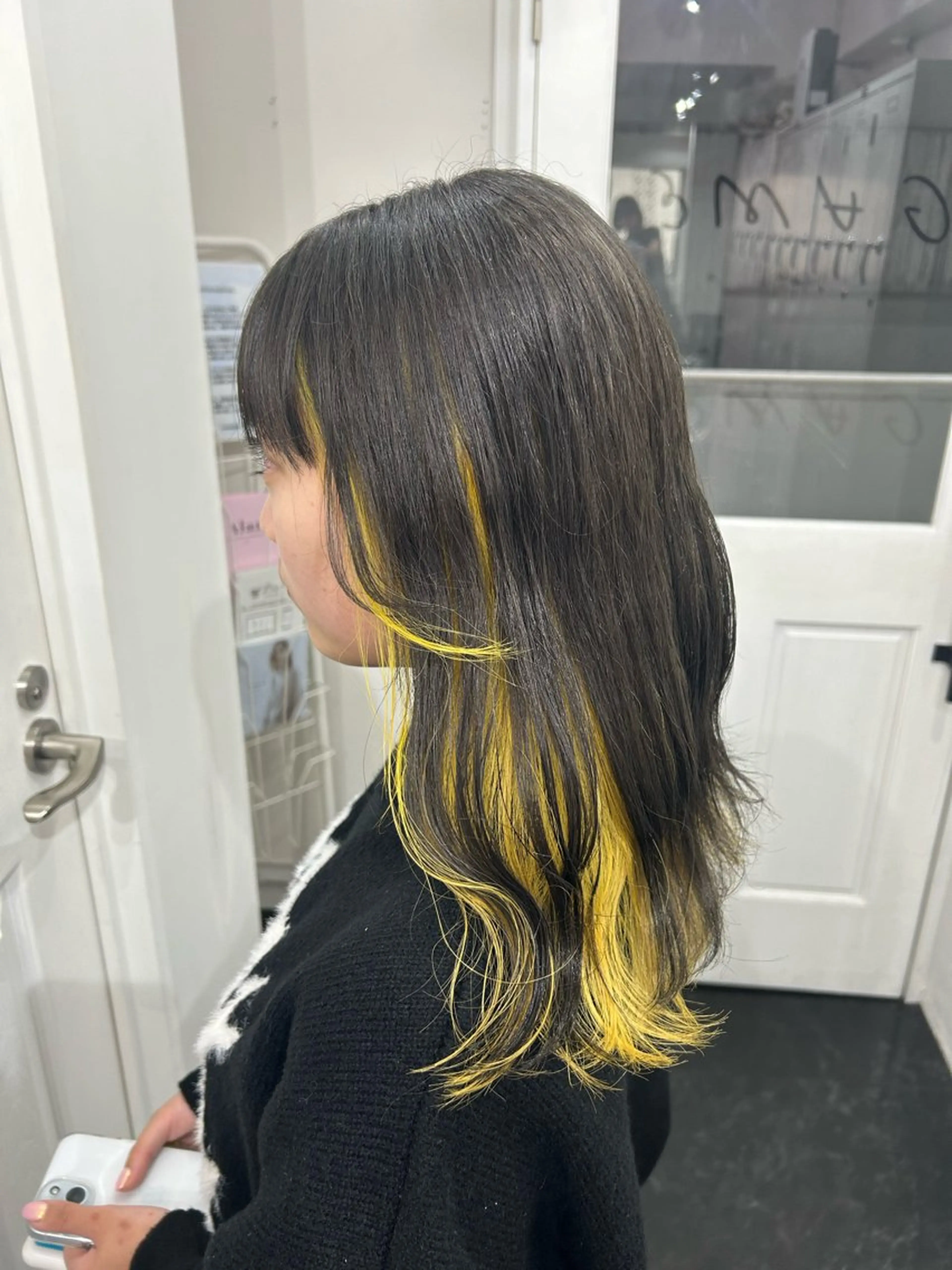 セミロング カラー ヘアカラー トリートメント ヘアセット 🥣ミコト/ウルフ ハイトーン特化🥣のヘアスタイル