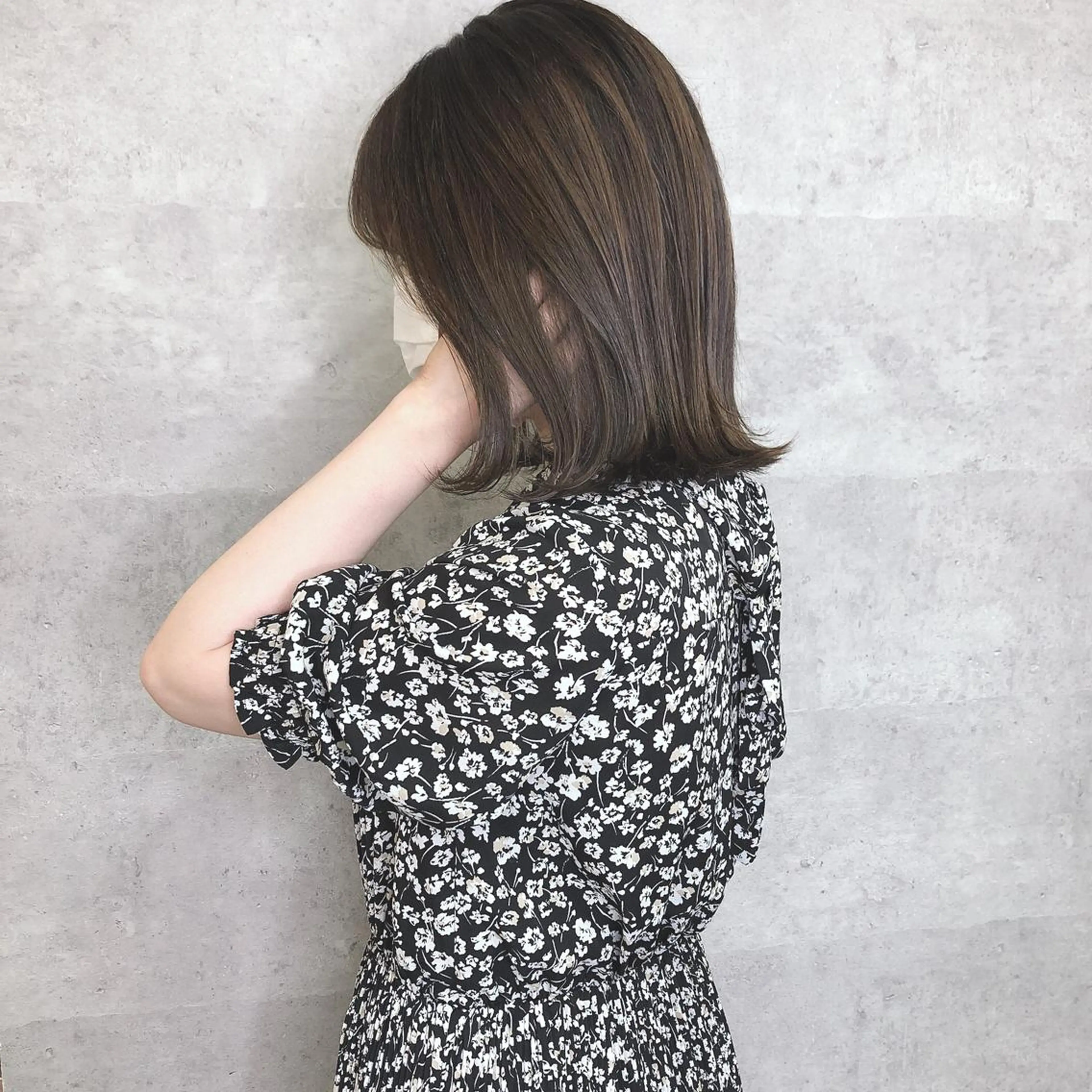 ミディアム カラー 髪質改善 中川　翔のヘアスタイル