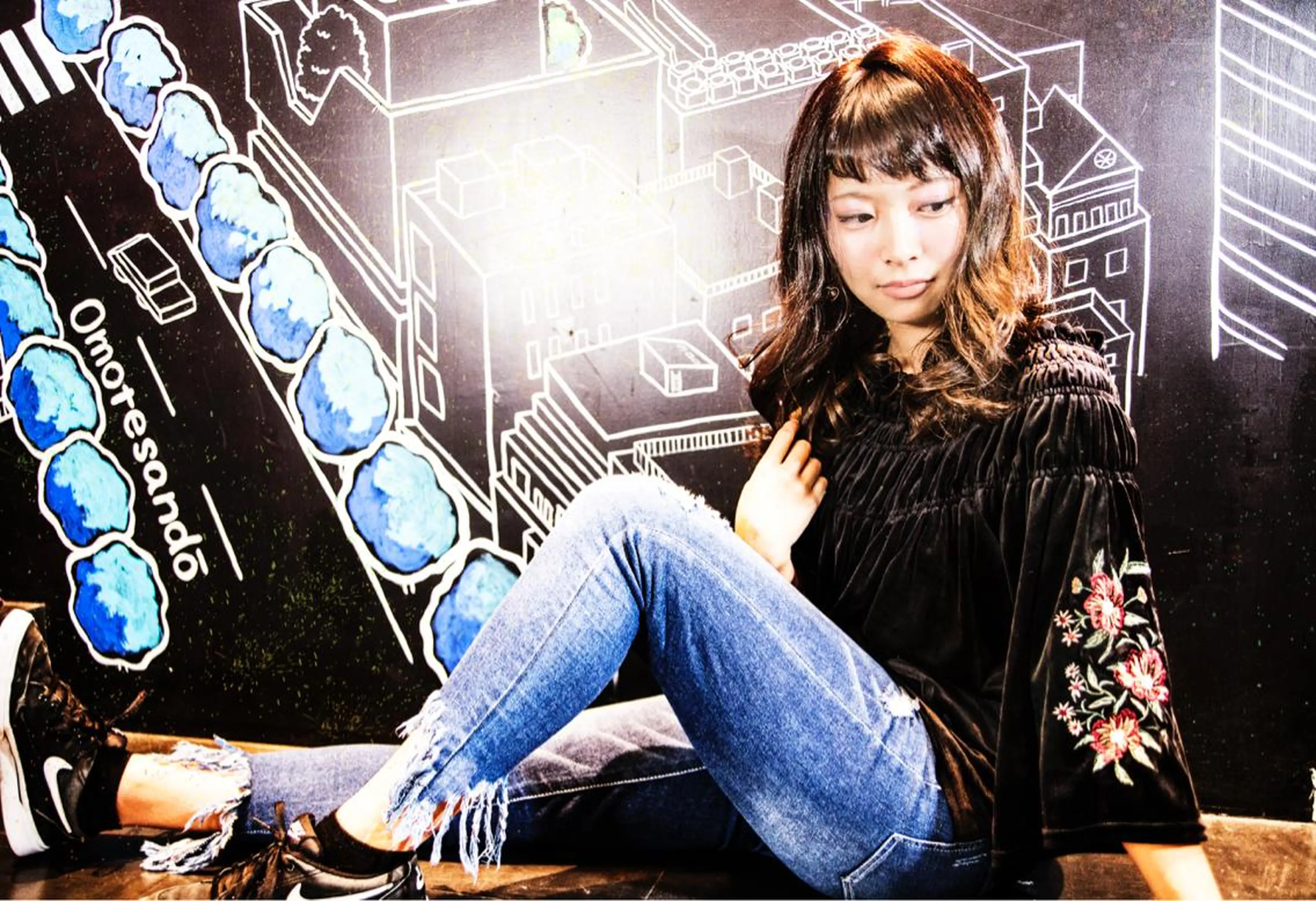 ミディアム カラー Re:ta Hair 飯田淳平のヘアスタイル