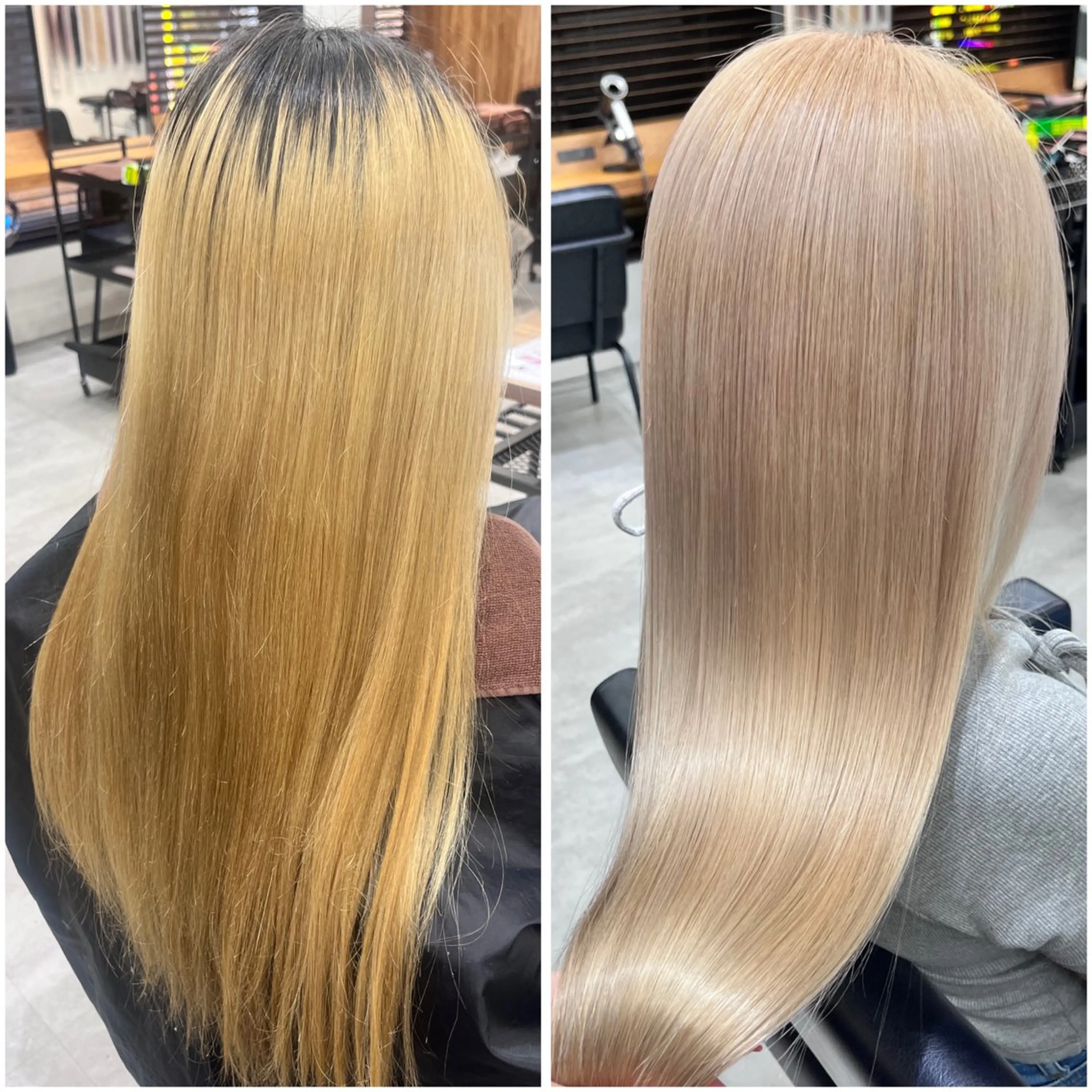 ロング カラー ブロンド ホワイトブロンド ヘアカラー MAKO ❤️🔥NEXTのヘアスタイル