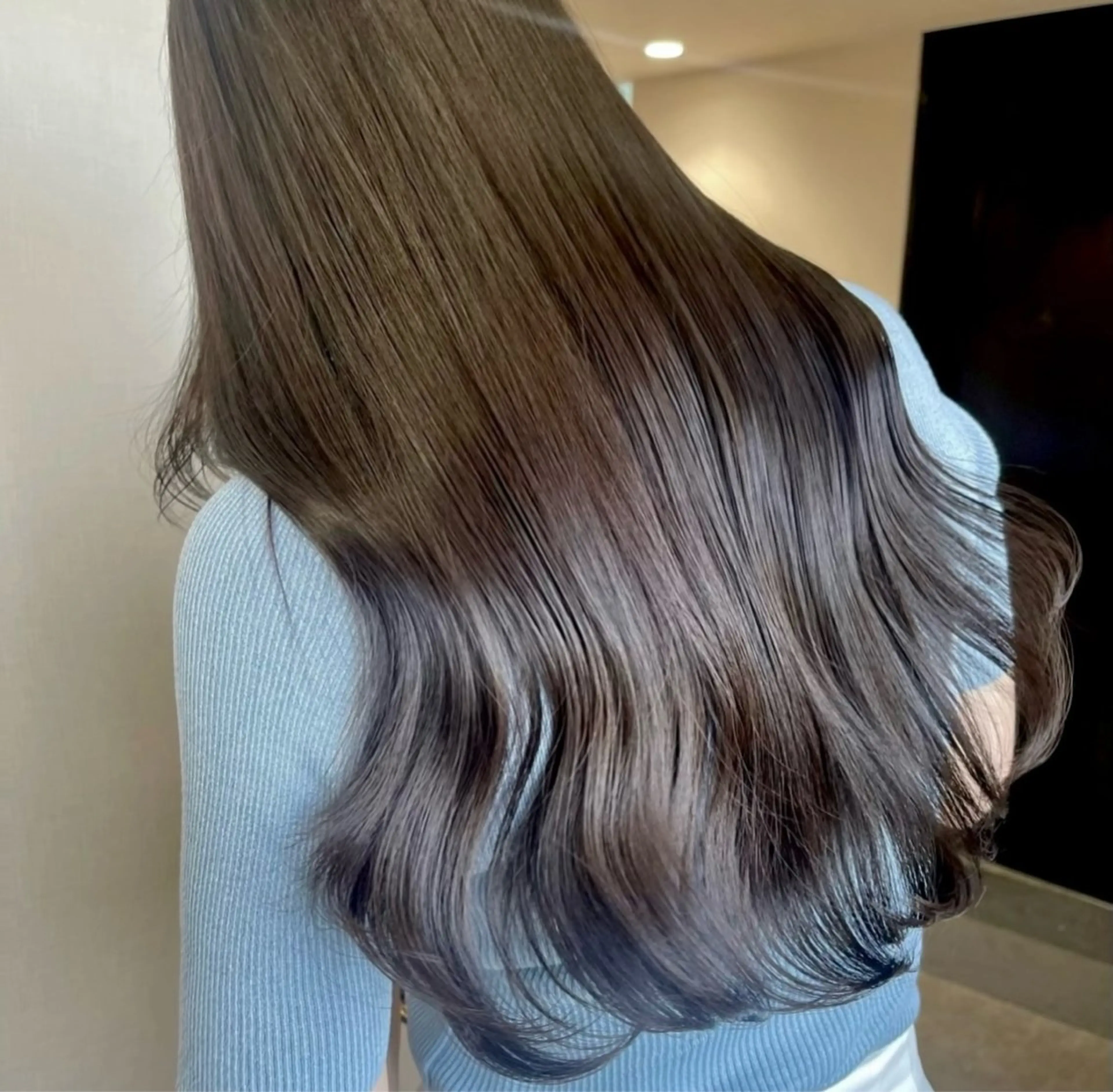 ロング カラー 髪質改善 ロング ヘアカラー トリートメント 松井那津子 /ハイライトブリーチのヘアスタイル