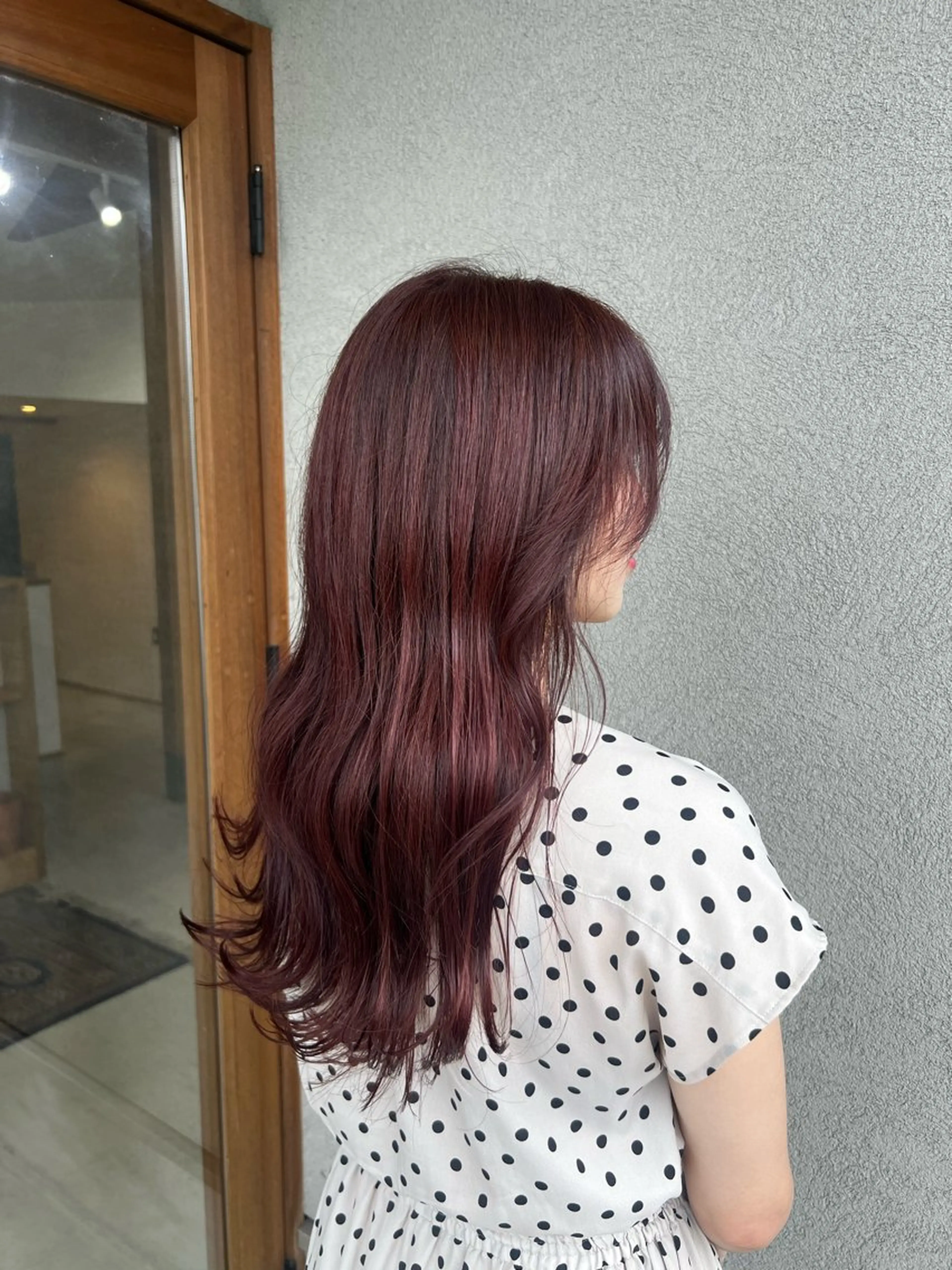 ロング カラー ブラウンカラー ピンクカラー ピンクブラウン 浅岡 みちるのヘアスタイル