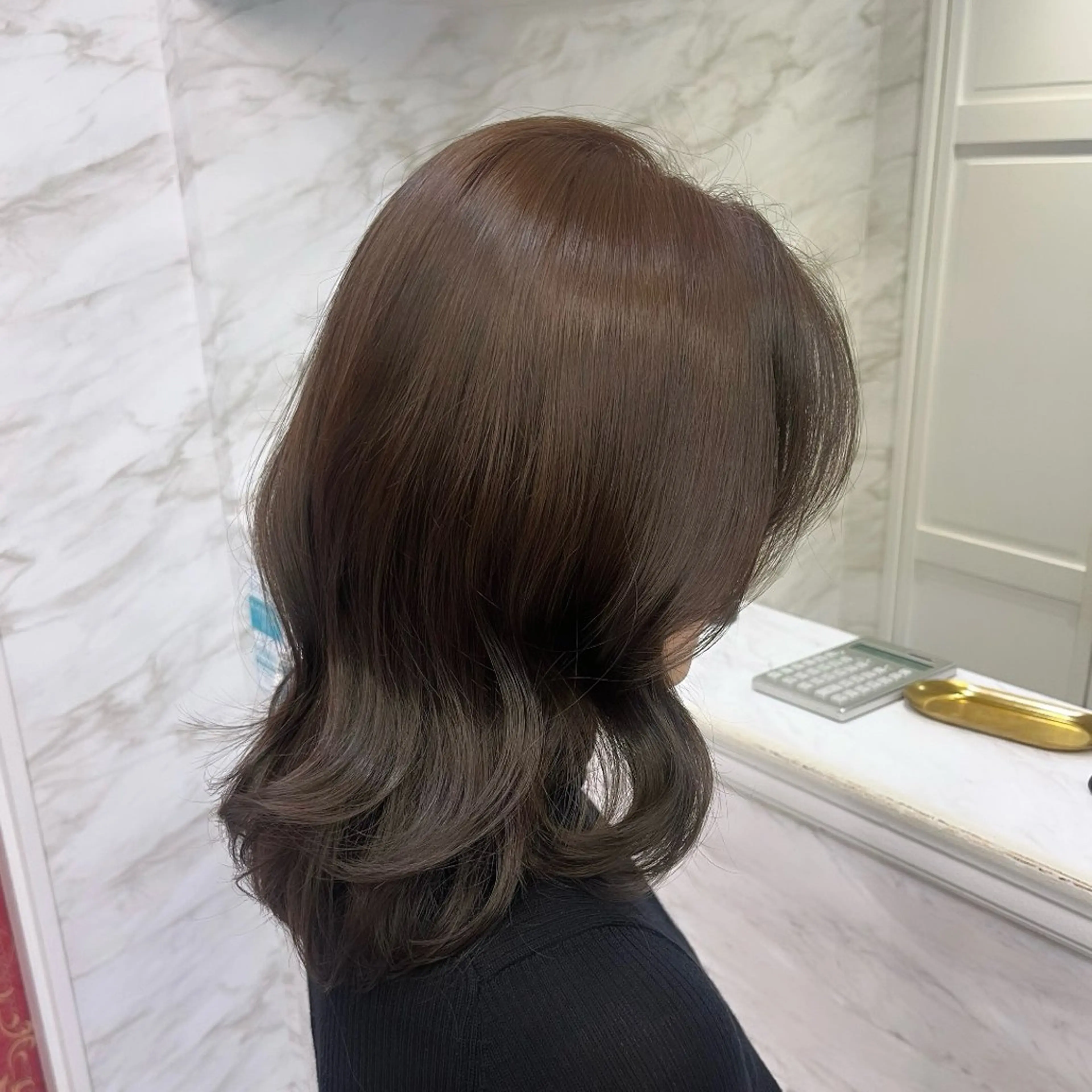 ミディアム 韓国🎀レイヤー/艶 髪/縮毛矯正/ユリナのヘアスタイル