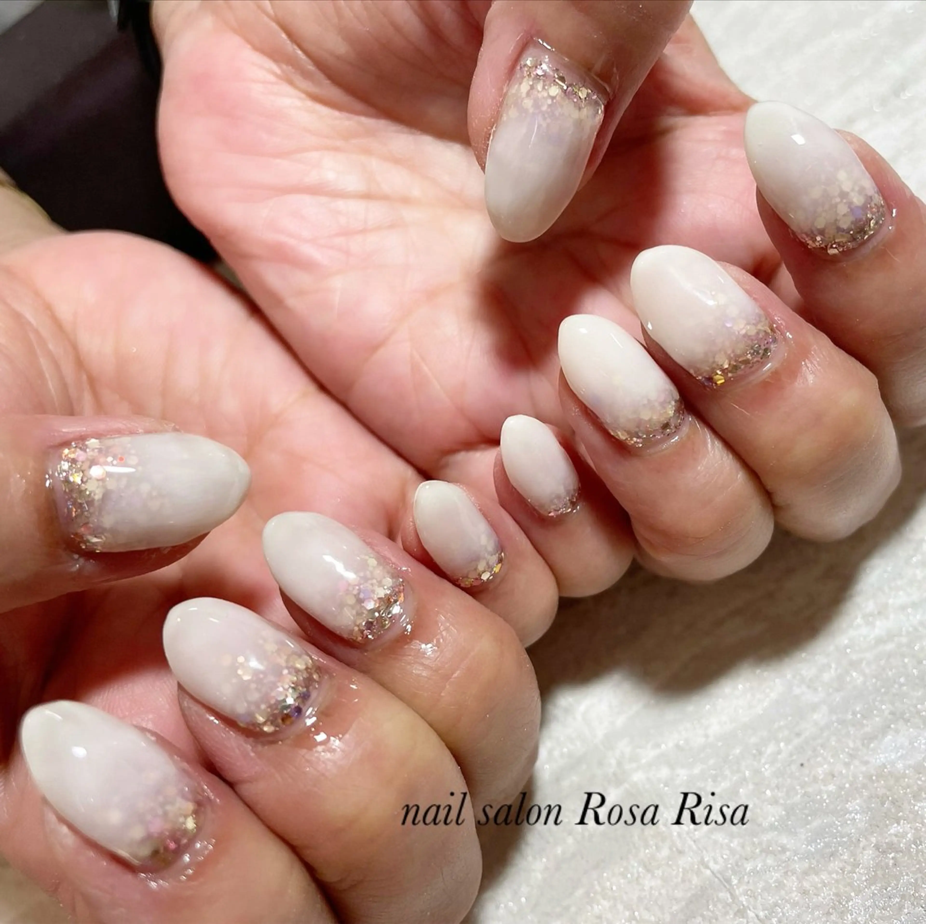 ネイル ラメ(グリッター) ハンドネイル ネイルスタジオ シェイクユアハンズのネイルデザイン