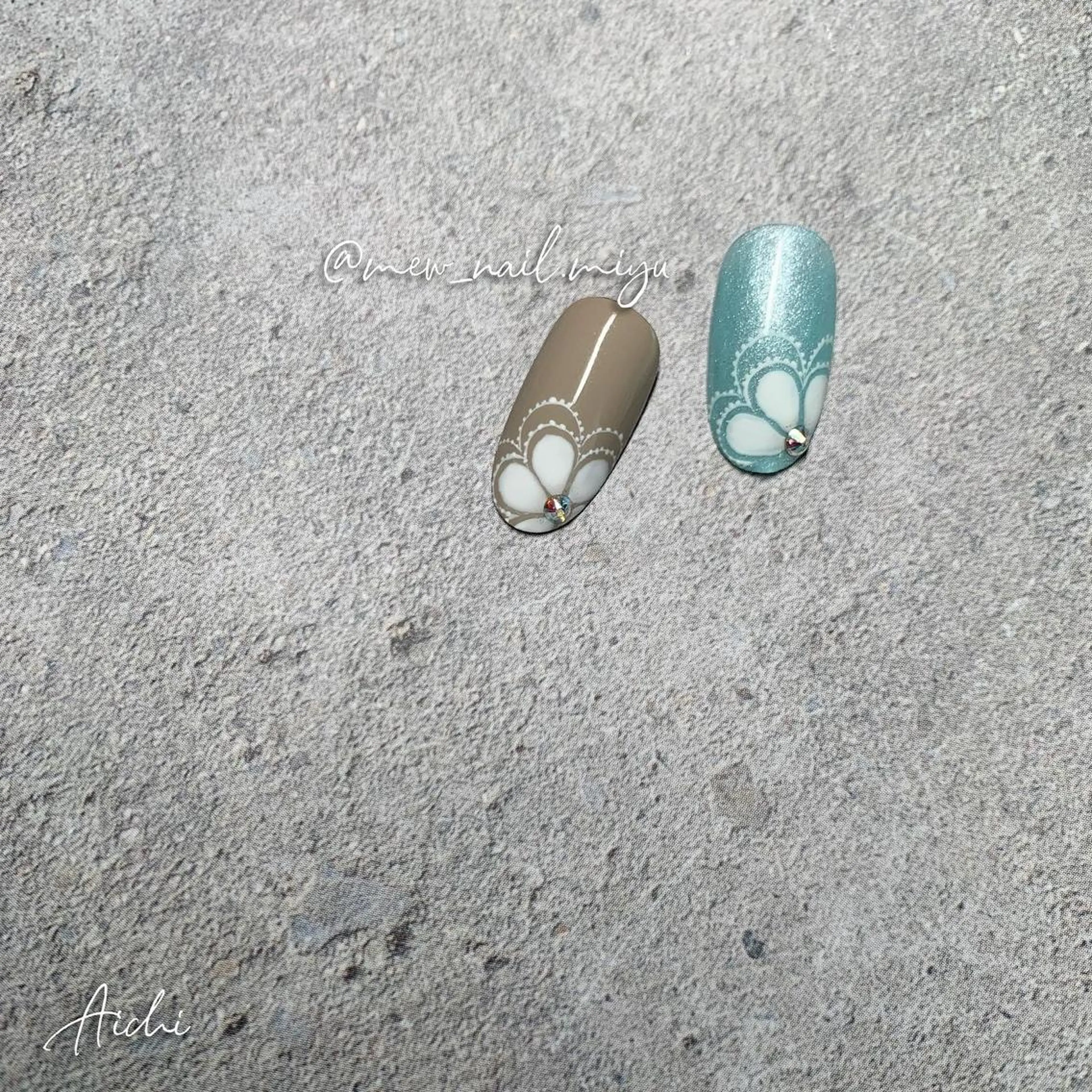 ネイル フラワーネイル オフィスネイル 夏ネイル miyu ☺︎のネイルデザイン