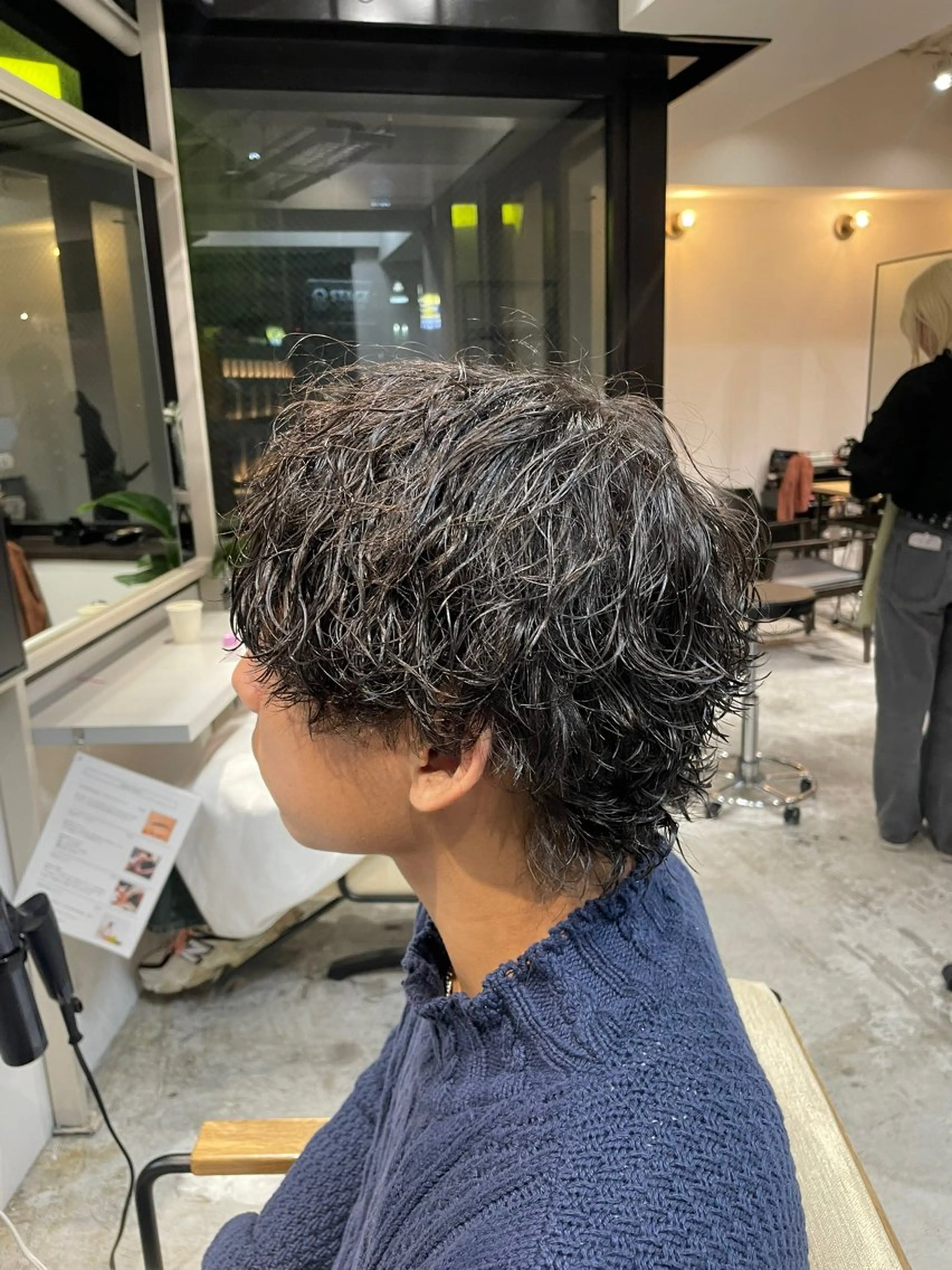 ショート 川副/シャドウ/ 波巻き/メンズパーマのヘアスタイル