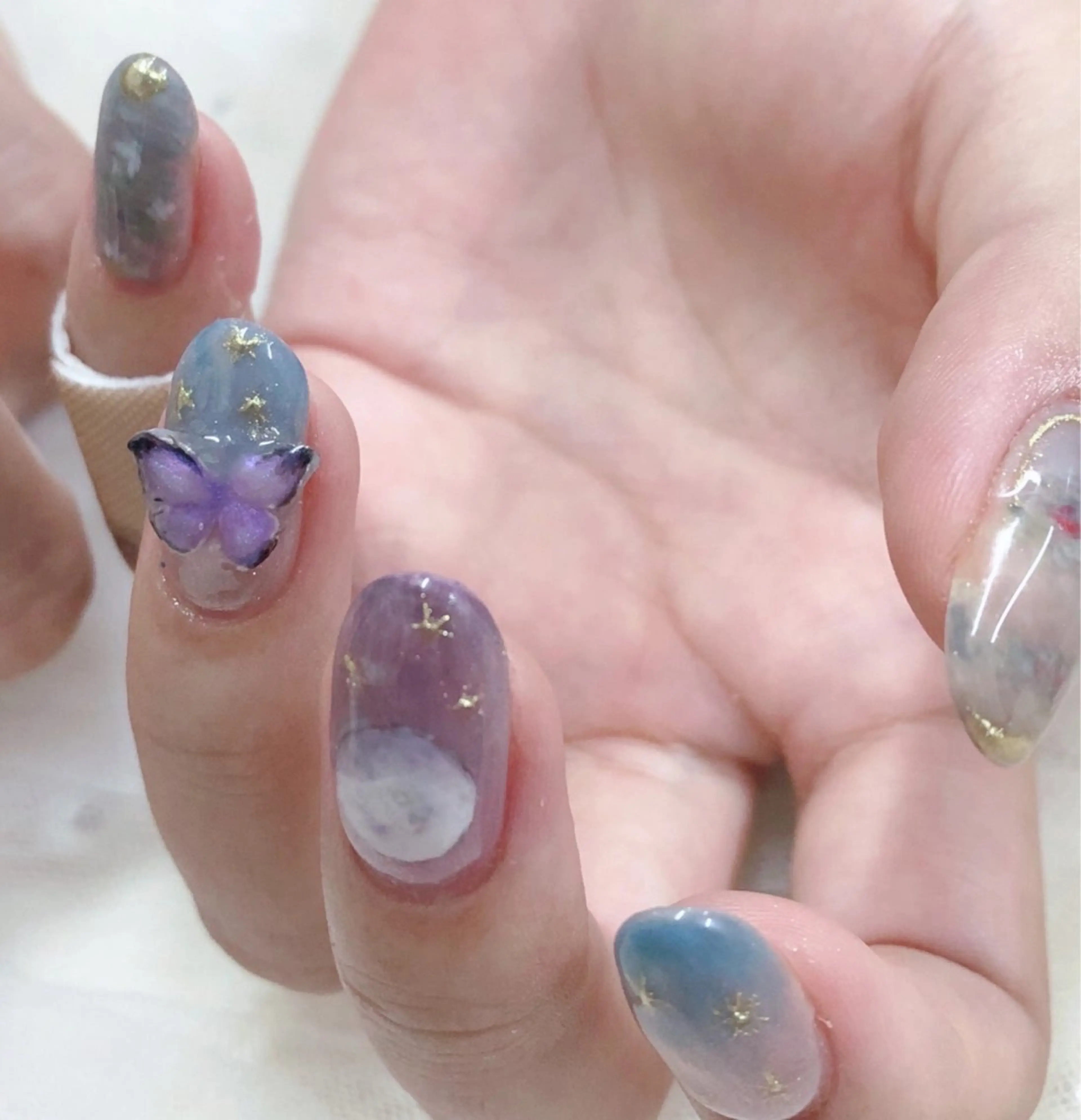 ネイル べっ甲ネイル フットネイル ゴールド マグネットネイル ミラーネイル 大門浜松町 ネイルのネイルデザイン