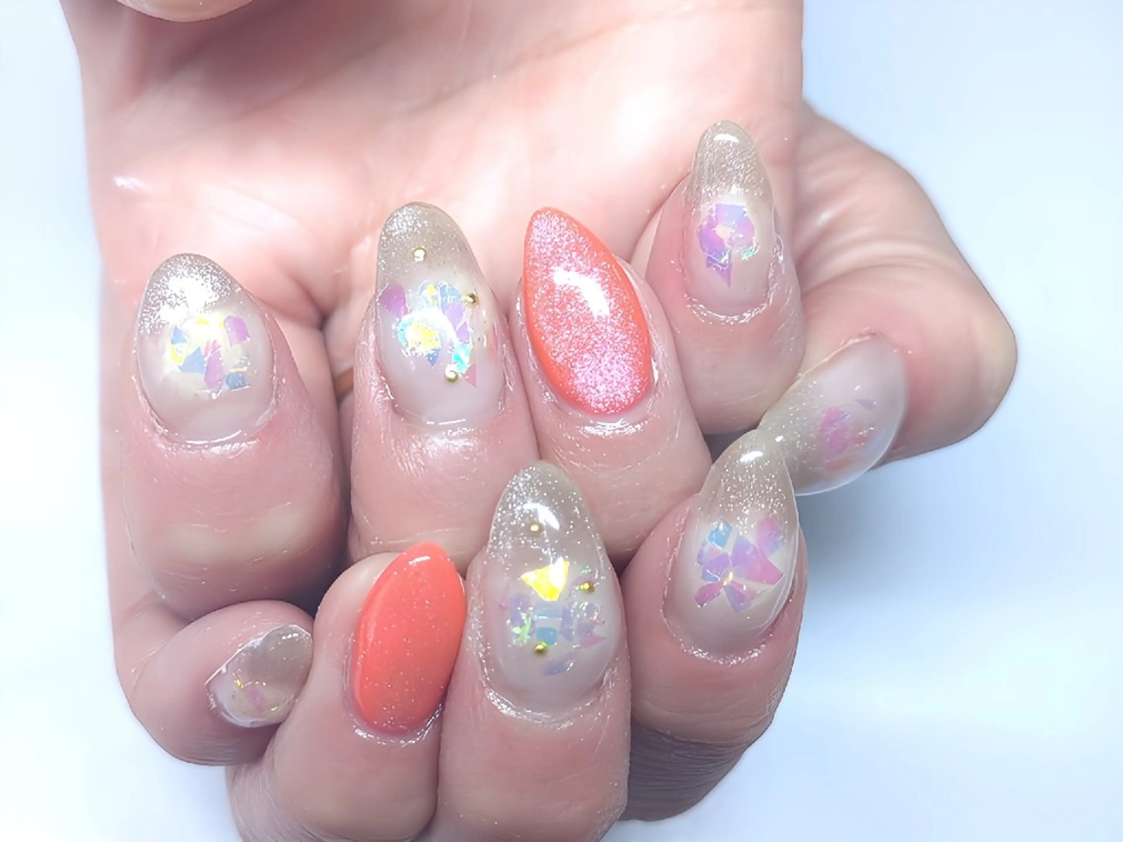 ミディアム AQUA nailのネイルデザイン