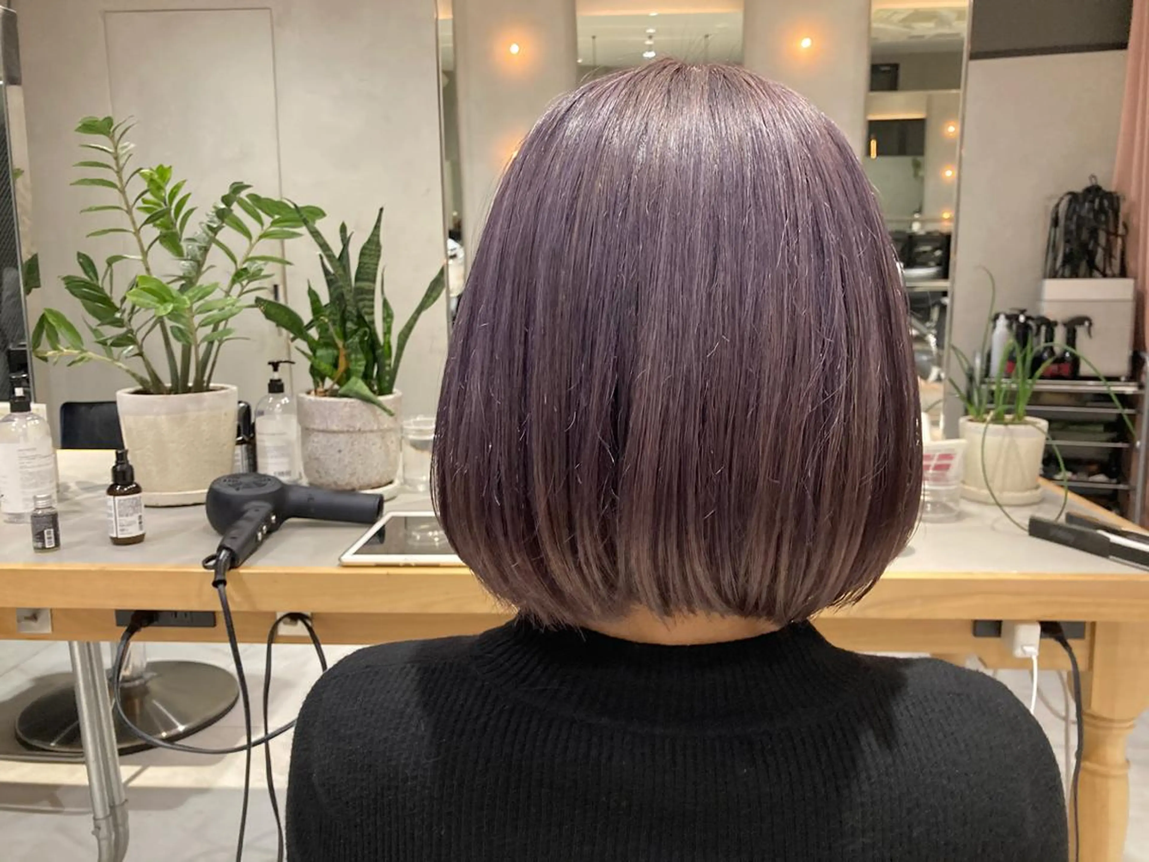 ミディアム カラー ブリーチ ケアブリーチ カット ヘアカラー トリートメント ヘアセット 上品な透明感カラー/ 表参道/MIKUのヘアスタイル