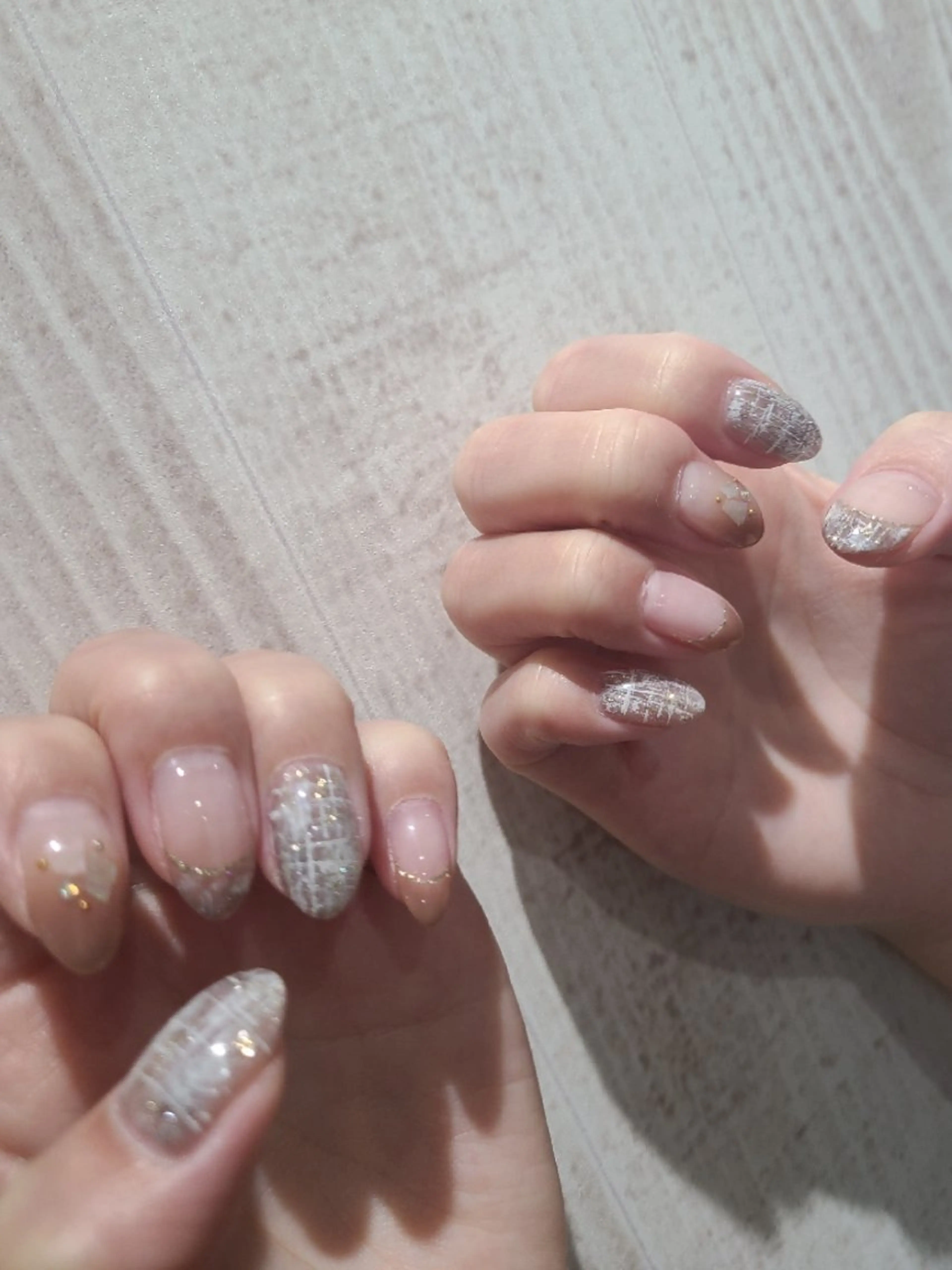 ネイル ツイードネイル 冬ネイル ハンドネイル 13日3980円‼️ マグもデザインも◎のネイルデザイン