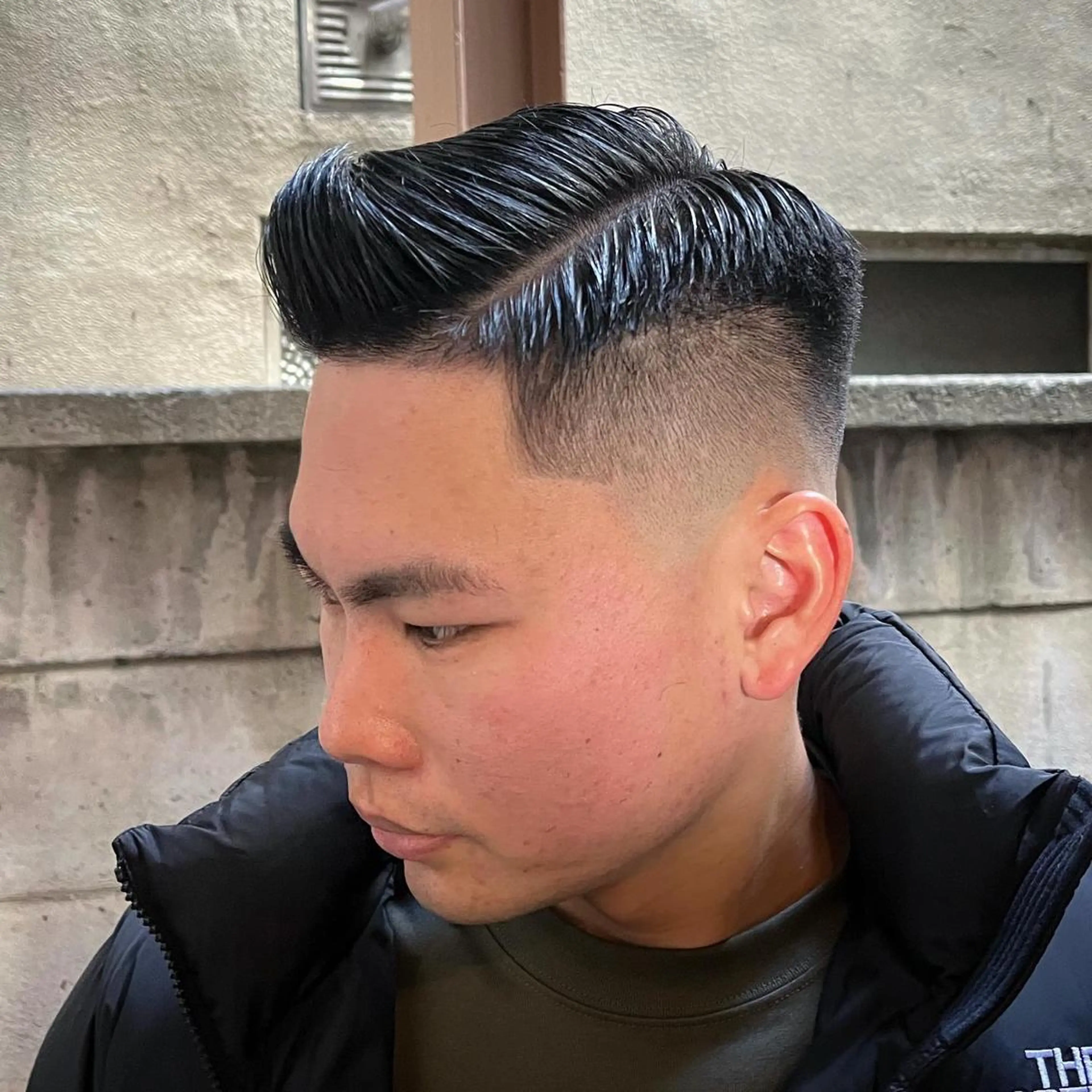 ショート メンズ フェードカット メンズパーマ スキンフェード スペインカール カット 立川/メンズパーマ 厚進太郎のヘアスタイル